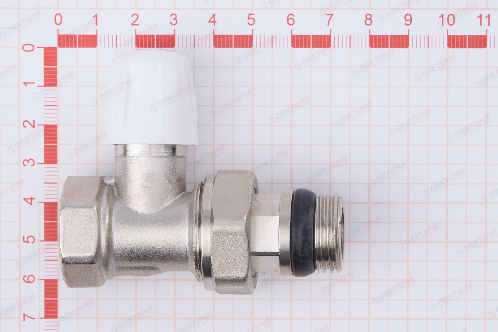 Кран рад.  ICMA нижний прямой 815 + 940 (антипротечка) 1/2"        (50) - миниатюра №6