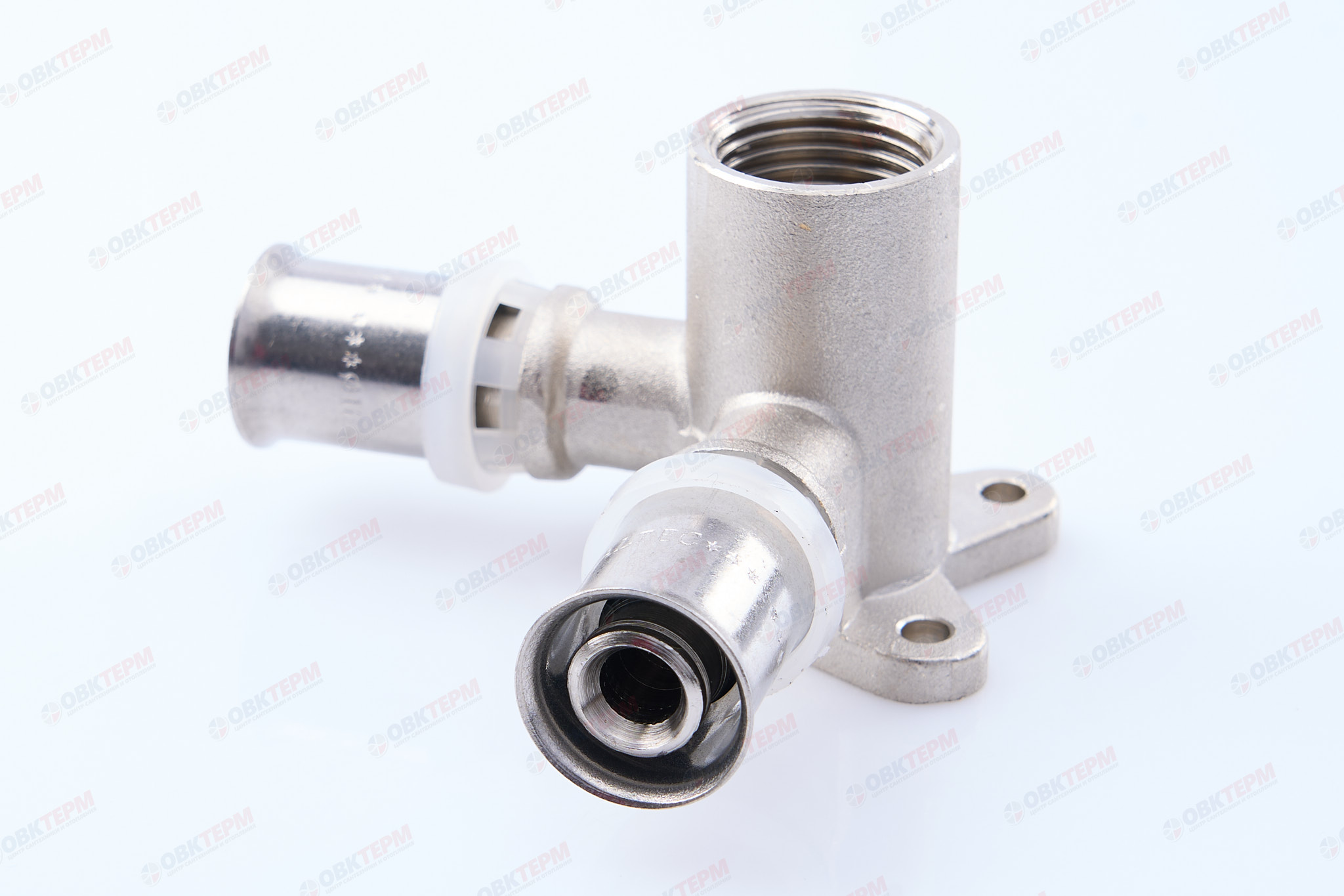 Водорозетка пресс проходная Valtec 16*1/2"         (10уп/30ящ) - Изображение №1