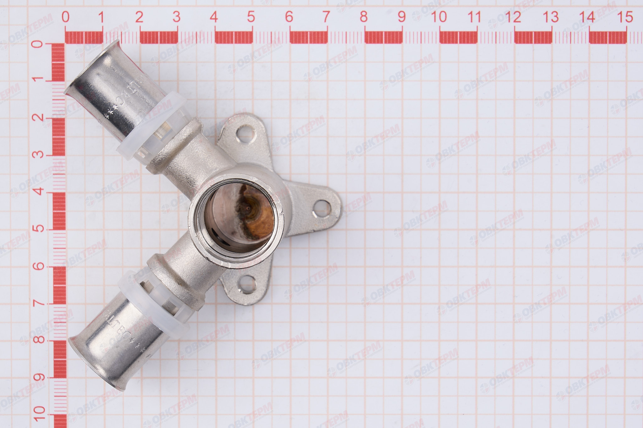 Водорозетка пресс проходная Valtec 16*1/2"         (10уп/30ящ) - миниатюра №8