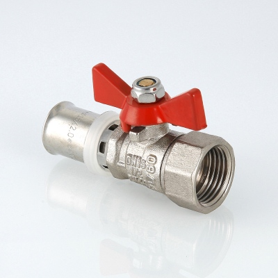 Кран шаровый        Valtec       под пресс, рукоятка бабочка 16*1/2 В  (12уп/192ящ) - Изображение №3