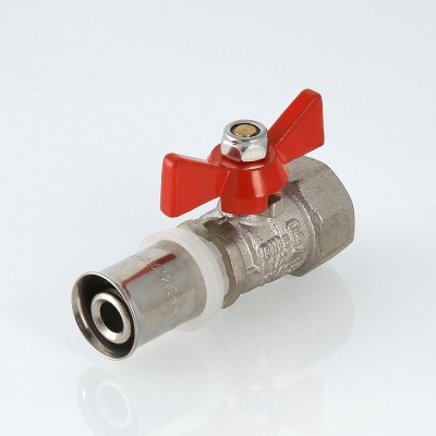 Кран шаровый        Valtec       под пресс, рукоятка бабочка 16*1/2 В  (12уп/192ящ) - Изображение №5