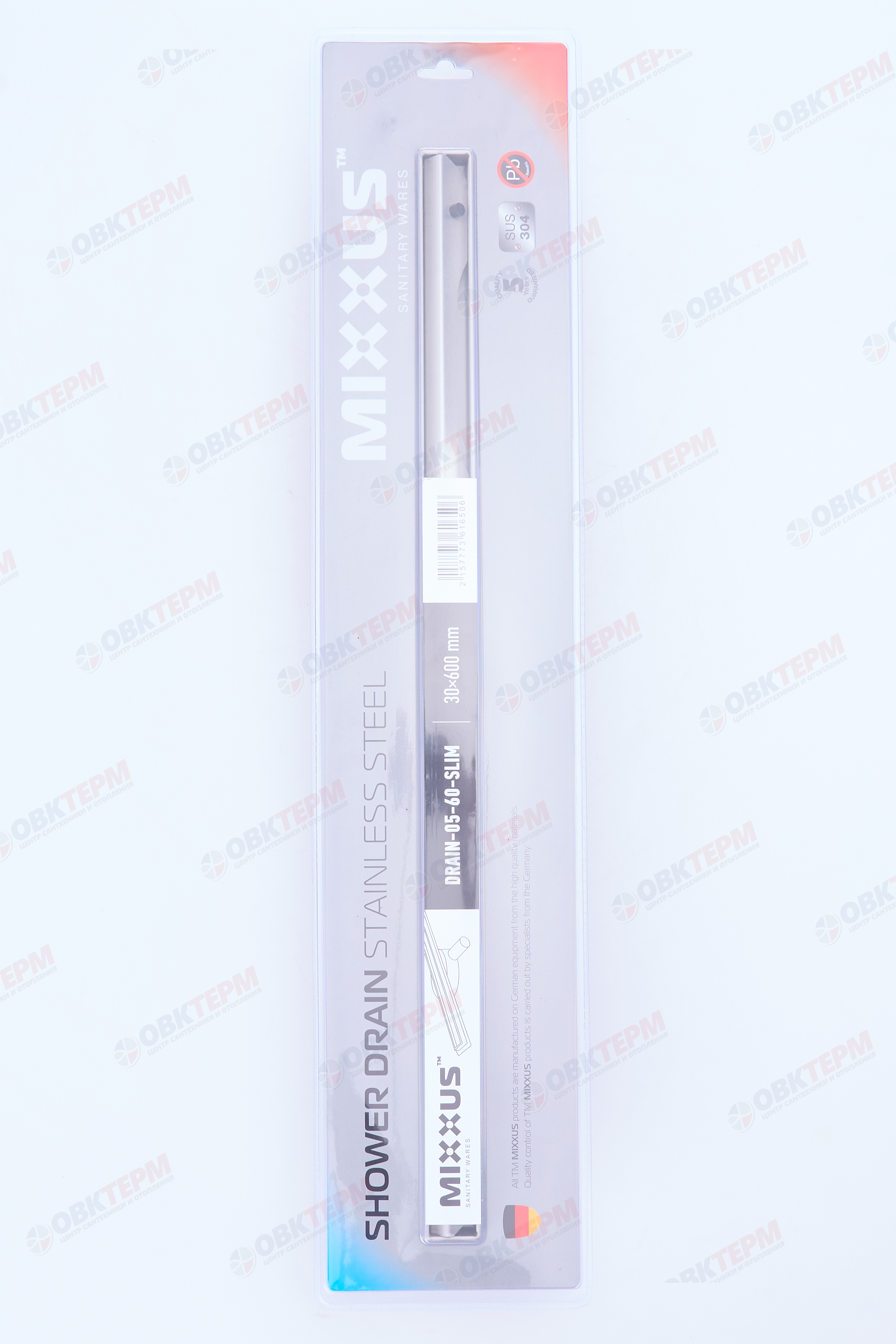 MIXXUS  Душевой трап из нерж. стали DRAIN-05-60-SLIM   30x600мм (36шт/ящ) - Изображение №3