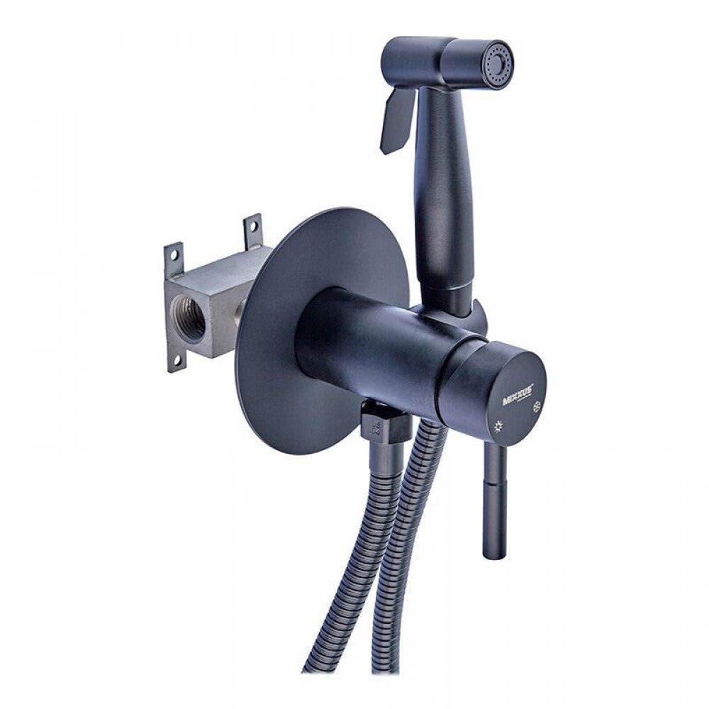 Смеситель с гигиеническим душем MIXXUS SUS-333 BLACK  (12 шт/ящ) - изображение №1