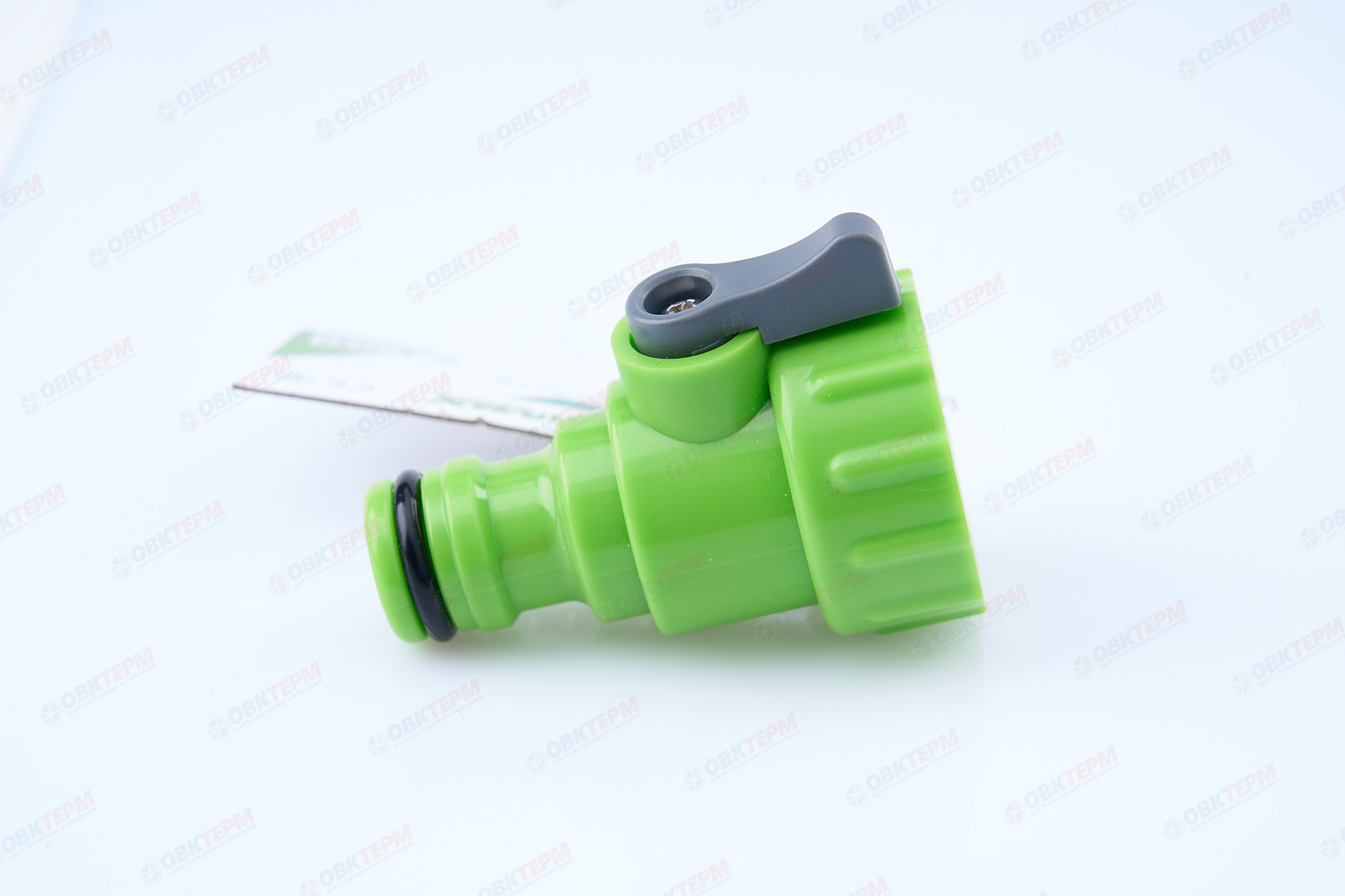 Адаптер-кран запорный 3/4" РВ (ABS, PP) (240/60 шт)  PLAMIX/CRAB PL-458 - Изображение №2