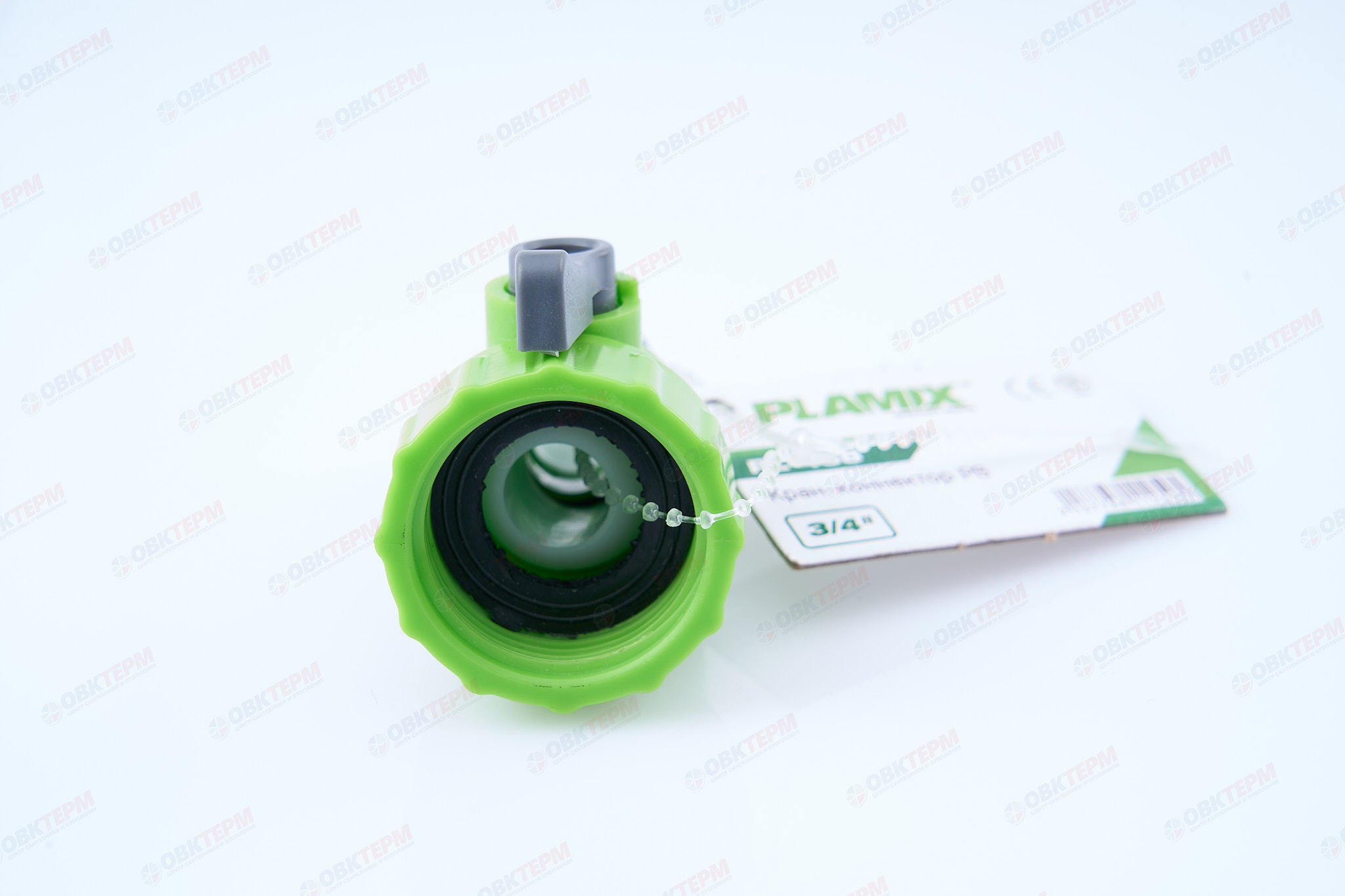 Адаптер-кран запорный 3/4" РВ (ABS, PP) (240/60 шт)  PLAMIX/CRAB PL-458 - Изображение №3