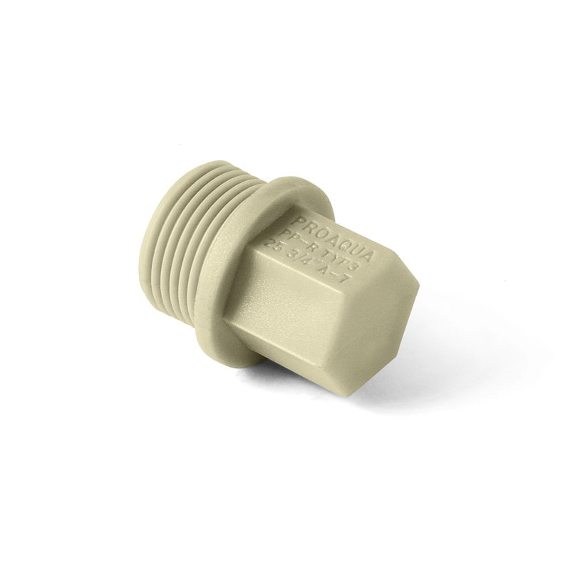 Заглушка резьбовая 25х3/4"   СЕРАЯ   (PRO AQUA)    (400/100) - Изображение №1