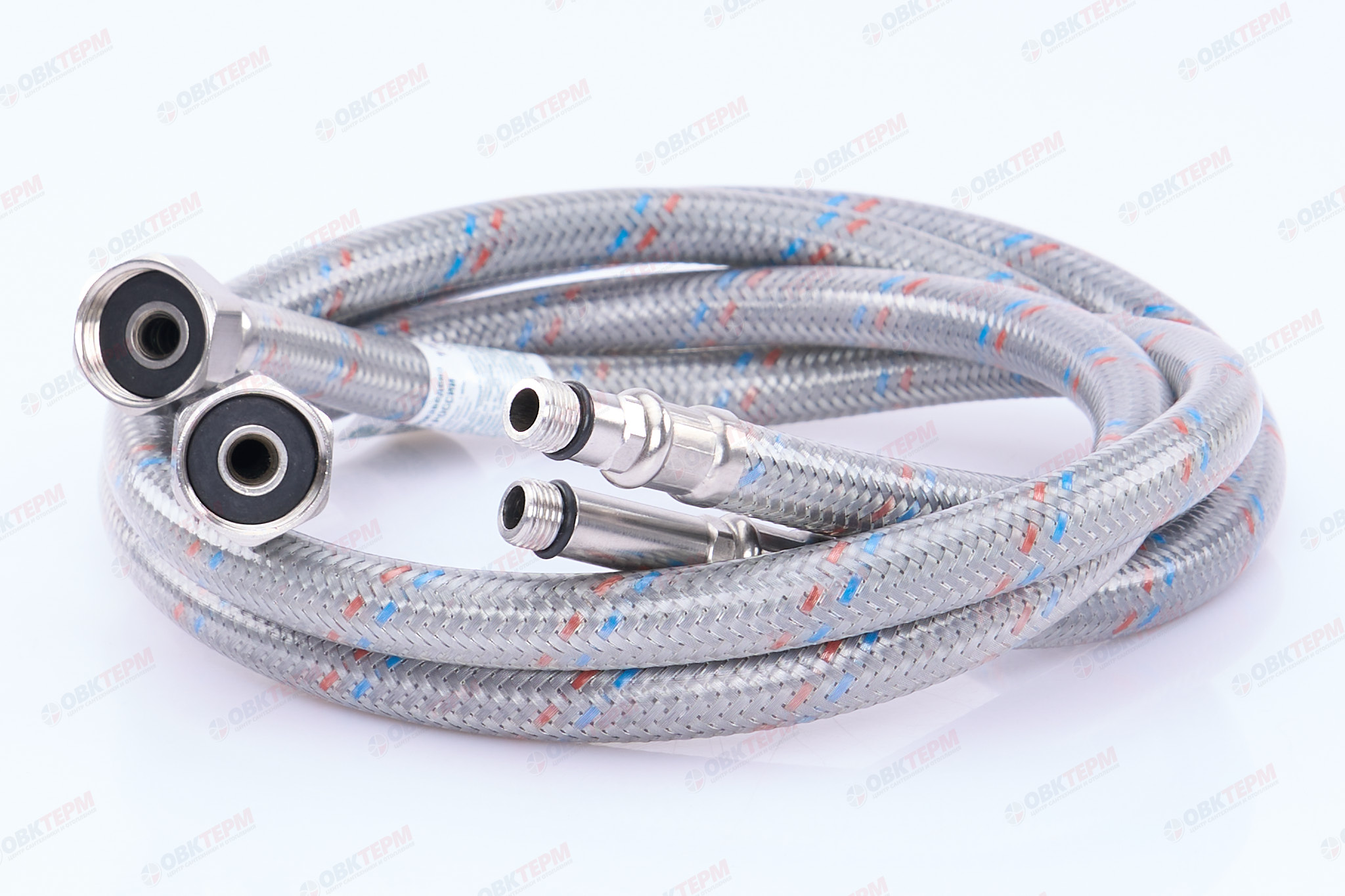 Шланг   1/2" игла,  в силикон. обмотке (пара)    120 см М10  "OVERCON"  (40шт/ящ) - Изображение №2