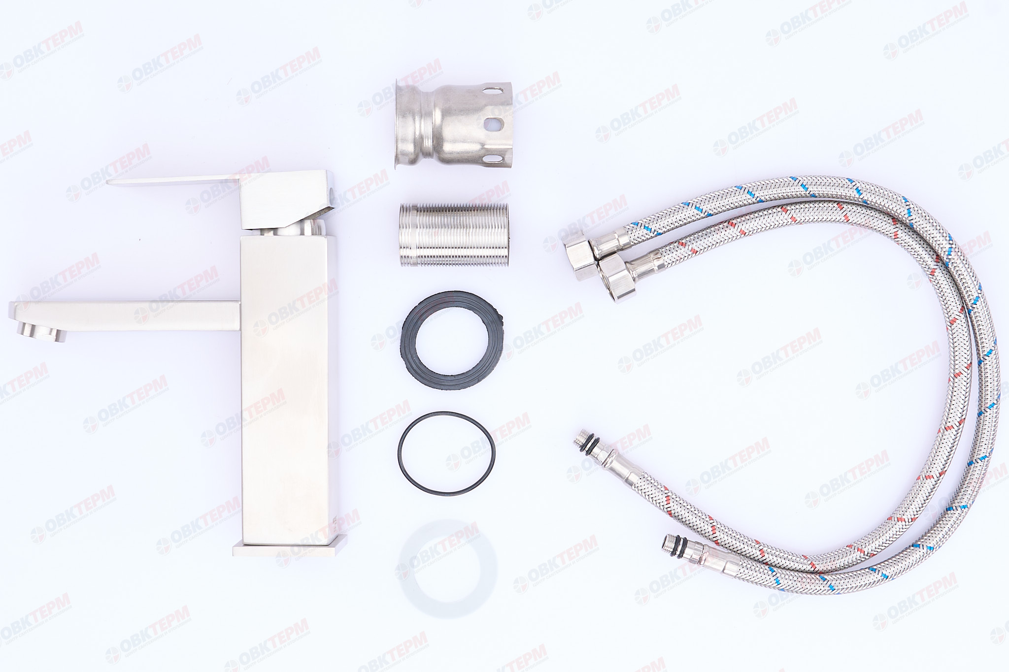 Смеситель д/умывальника нерж/сталь MIXXUS KUB 001 Ø40 (20 шт/ящ) - миниатюра №3