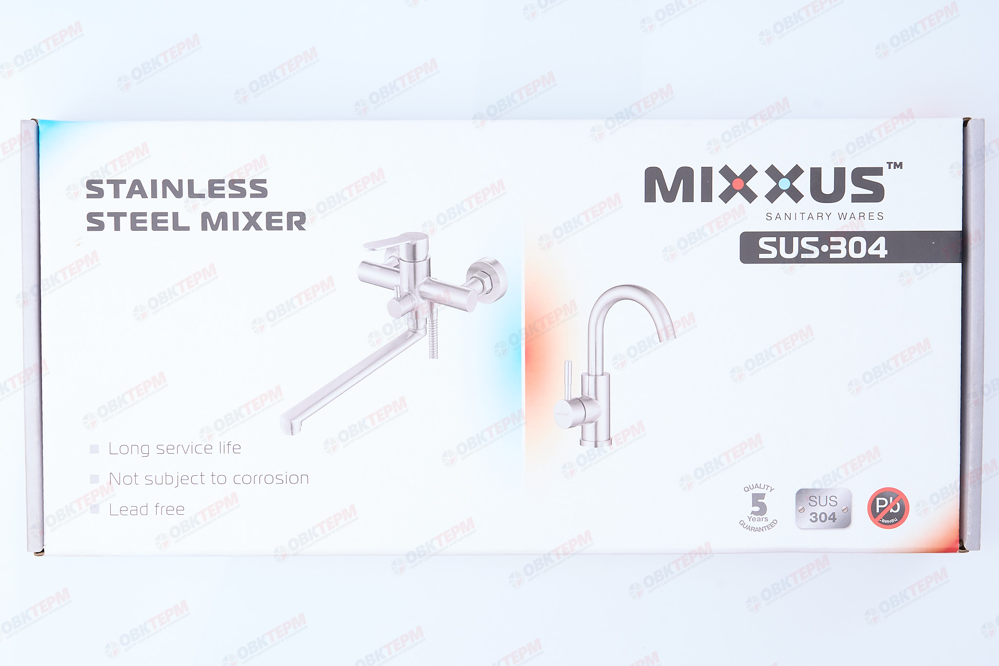 Смеситель моно из нерж стали MIXXUS MONO-01 SUS304 картриджØ25  (20 шт/ящ) 5шт./уп. - Изображение №4