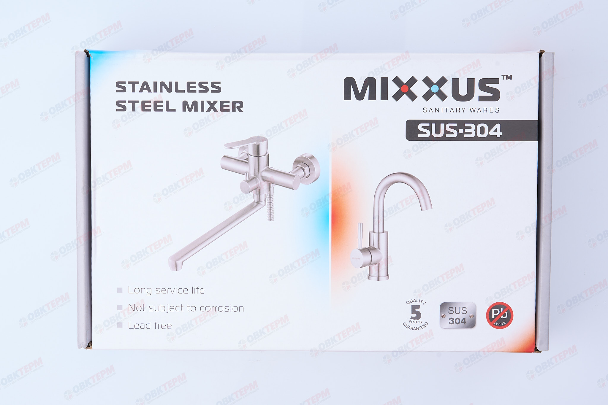 Смеситель моно из нерж стали MIXXUS MONO-02 SUS304 картриджØ25 (40 шт/ящ) 2шт./уп. - Изображение №4