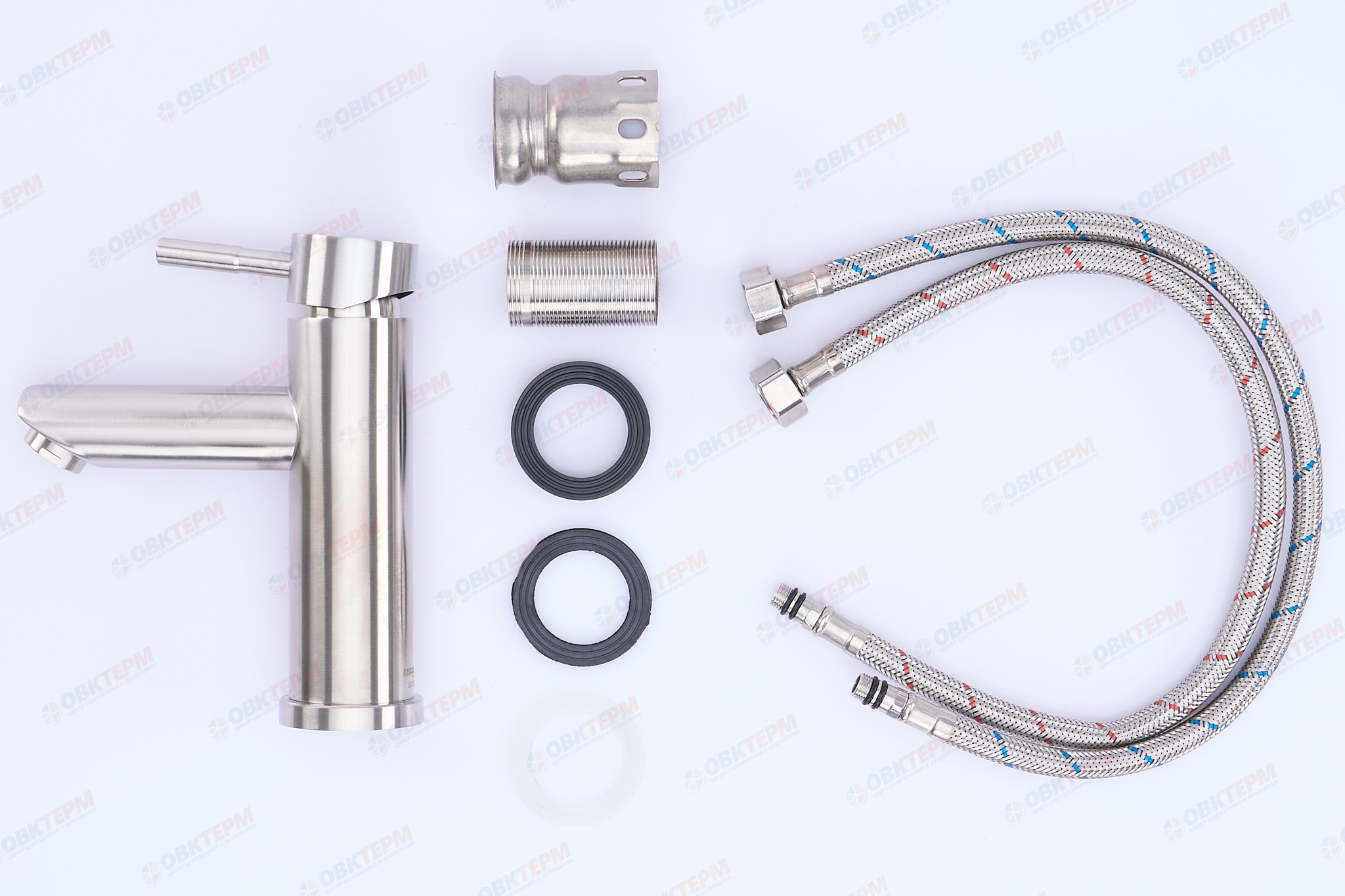 Смеситель д/умывальника нерж/сталь MIXXUS SUS 001A Ø40  (20 шт/ящ) - Изображение №5