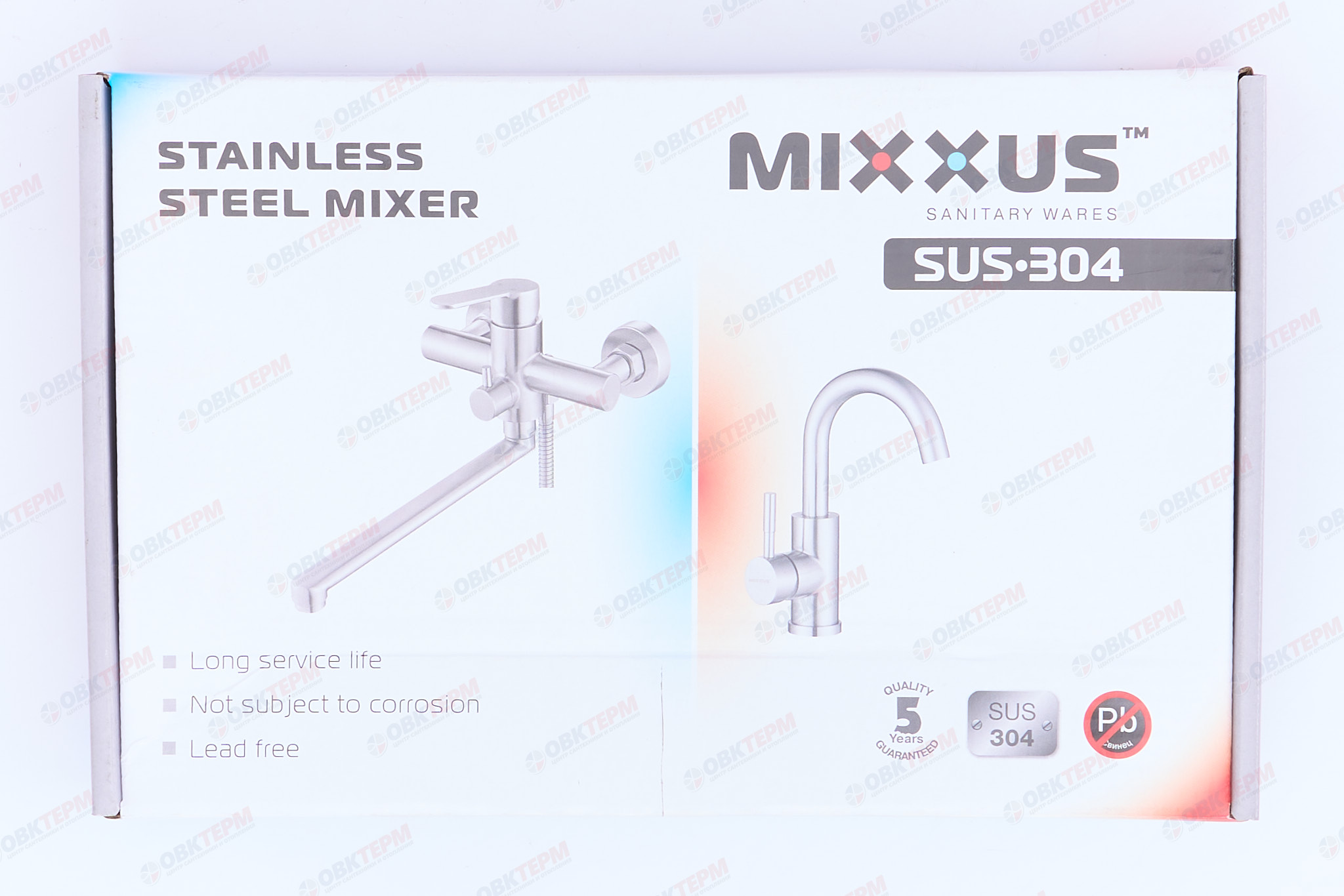 Смеситель д/умывальника нерж/сталь MIXXUS SUS 001A Ø40  (20 шт/ящ) - миниатюра №8