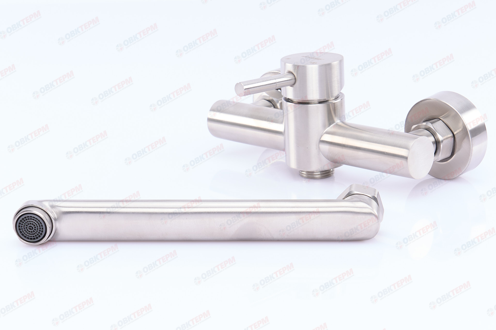 Смеситель д/кухни настенный MIXXUS SUS 005 нерж/сталь Ø40 (20 шт/ящ) - миниатюра №4