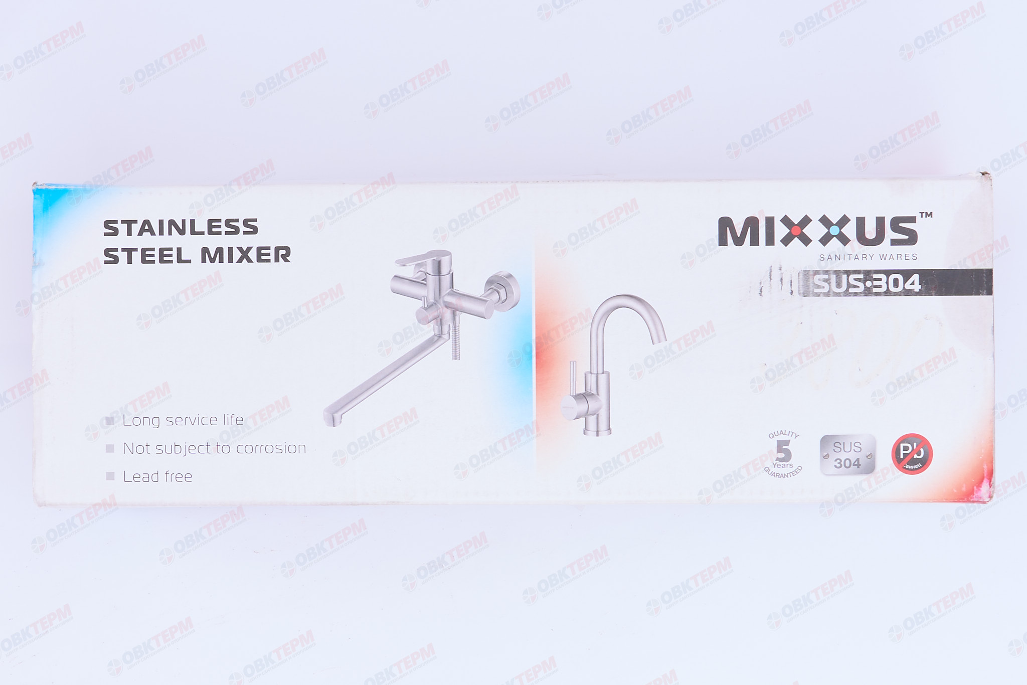 Смеситель д/ванны нерж/сталь MIXXUS SUS 006  (EURO) Ø40  (20/10 шт/ящ) - миниатюра №7