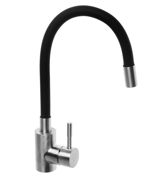 Смеситель д/кухни нерж/сталь MIXXUS SUS-011 REFL.BLACK (ЧЕРНЫЙ)  Ø40 (20 шт/ящ) - Изображение №2