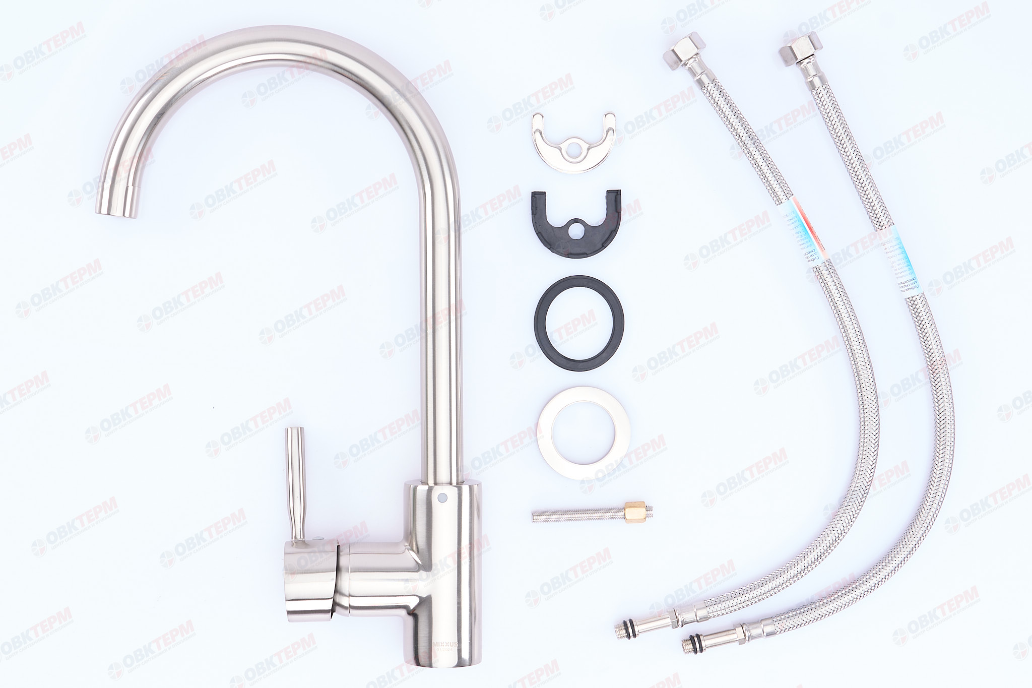 Смеситель д/кухни нерж/сталь MIXXUS PREMIUM HANS 011 R.S.COLOR Ø35 шпилька  (8шт/ящ) - миниатюра №4