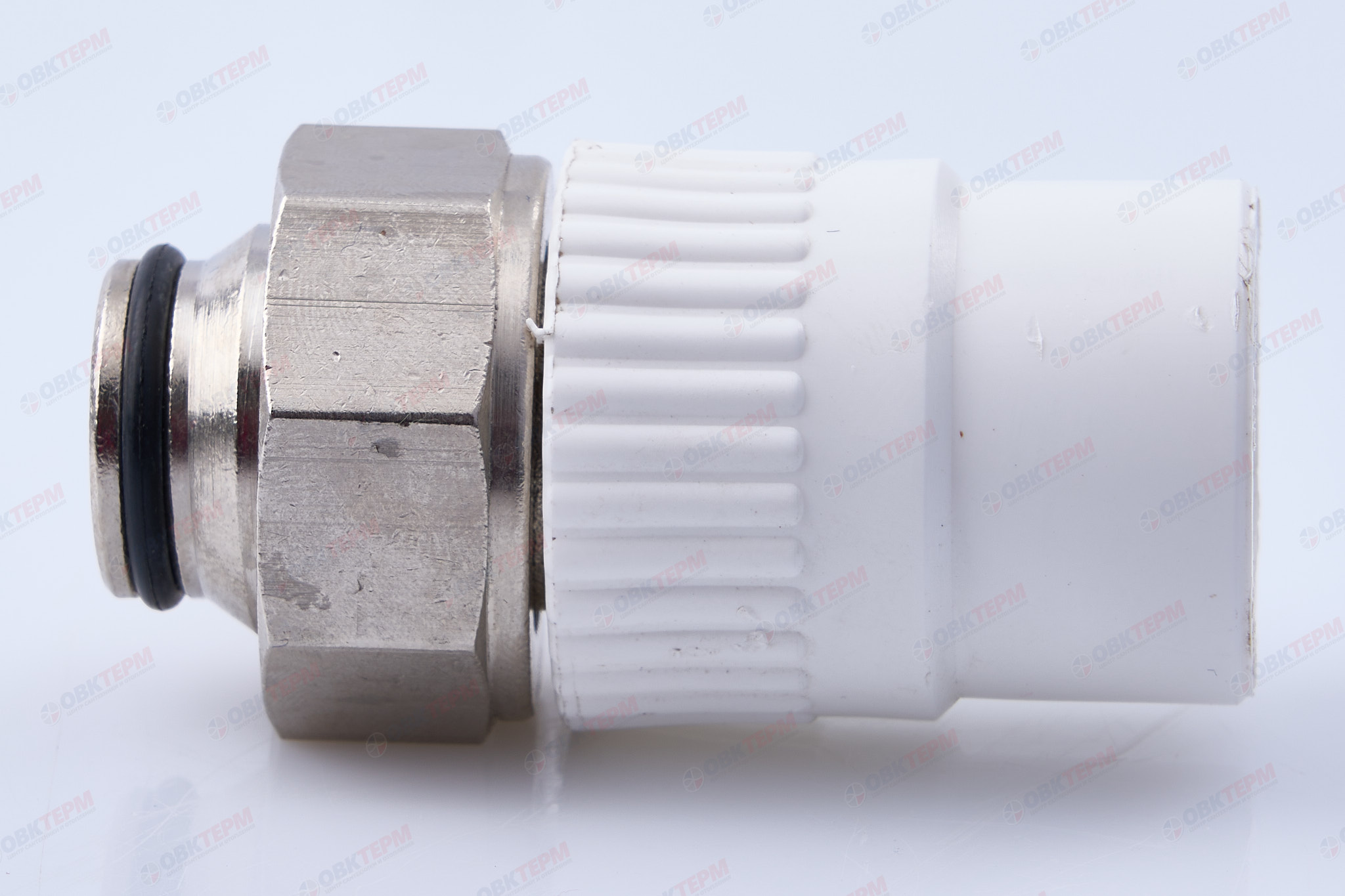 Муфта с накидной гайкой, евроконус  20 * 3/4"   БЕЛАЯ      (PRO AQUA)    (160/40) - миниатюра №3