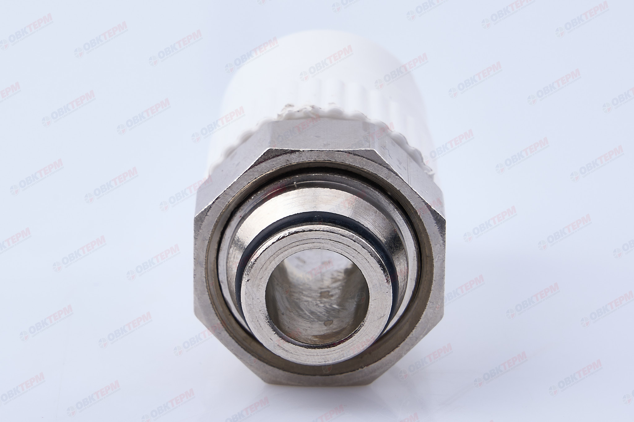 Муфта с накидной гайкой, евроконус  20 * 3/4"   БЕЛАЯ      (PRO AQUA)    (160/40) - миниатюра №4