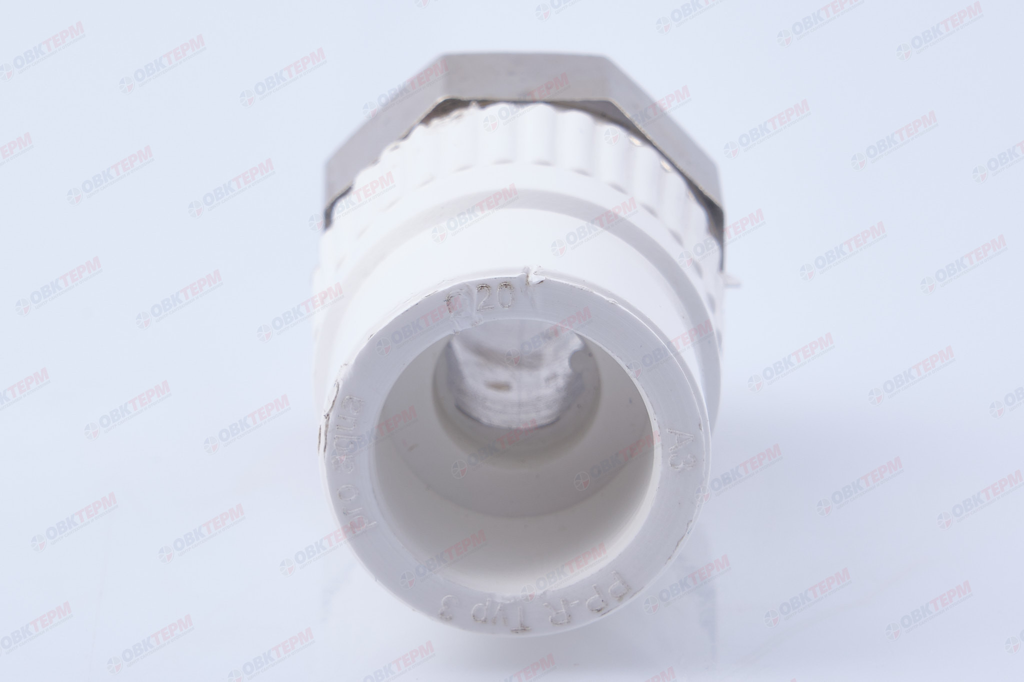 Муфта с накидной гайкой, евроконус  20 * 3/4"   БЕЛАЯ      (PRO AQUA)    (160/40) - миниатюра №5