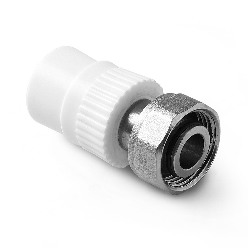 Муфта с накидной гайкой, евроконус  20 * 3/4"   БЕЛАЯ      (PRO AQUA)    (160/40) - миниатюра №2