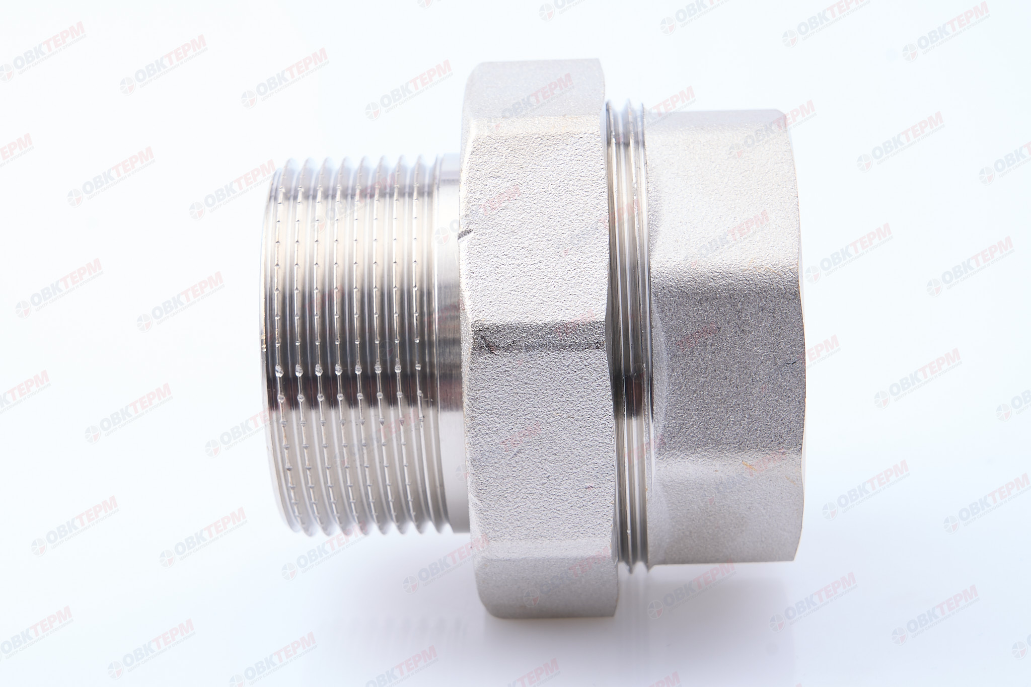 Американка с плоской прокладной      1 1/2" прямая  ZEISSLER   НИКЕЛЬ  (18/2) - Изображение №3