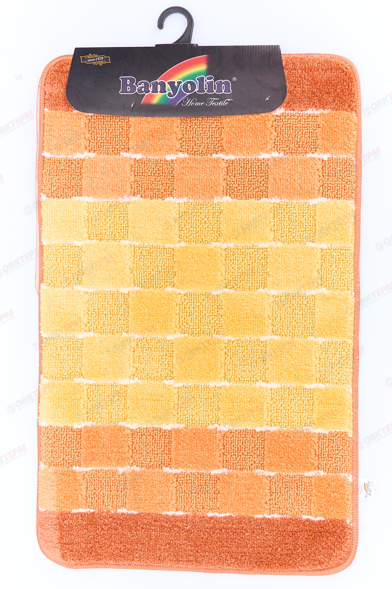 Комплект ковриков для в/к BANYOLIN SILVER 500х800/500х400мм 11мм (желтый) - Изображение №2