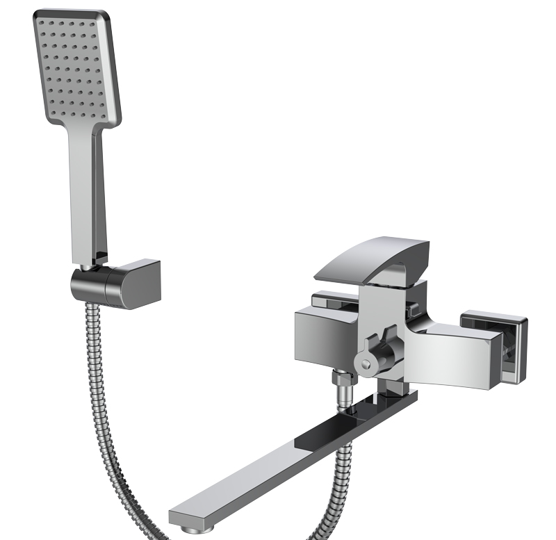 Смеситель д/ванны длинный KOER KB-42007-01  (Цвет хром) (8шт/ящ) - Изображение №1