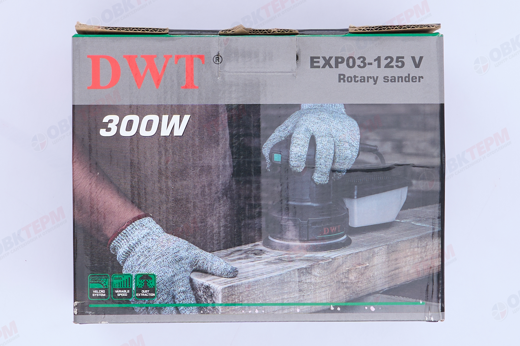 Шлифовальная машина эксцентриковая  DWT (300 Вт, 125 мм, 7000-13000 об/мин, амплитуда 2мм) - миниатюра №13