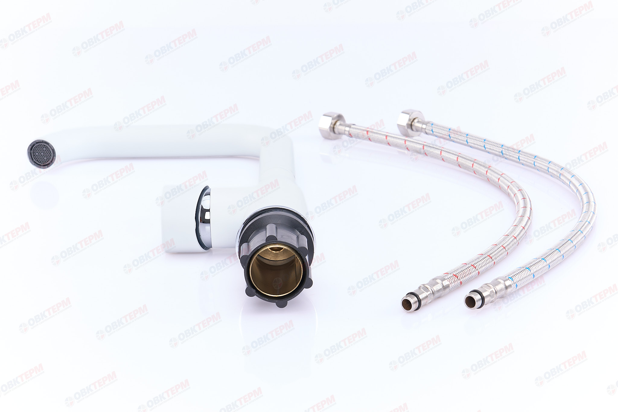 Смеситель д/кухни ZERIX MAYA-011 WHITE (LR4698W)  Ø35 белый  (10 шт/ящ) - миниатюра №5