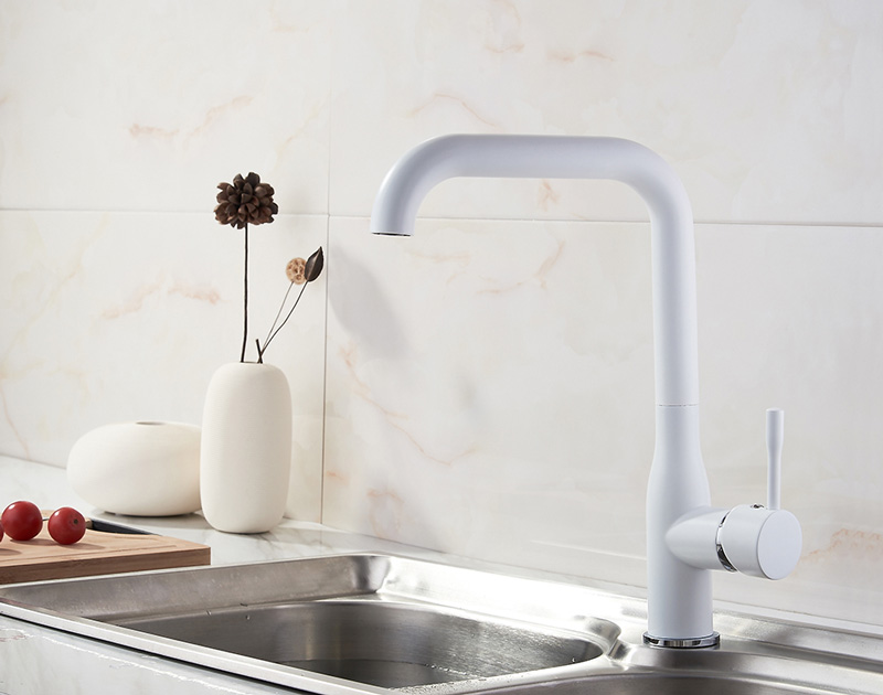 Смеситель д/кухни ZERIX MAYA-011 WHITE (LR4698W)  Ø35 белый  (10 шт/ящ) - миниатюра №2