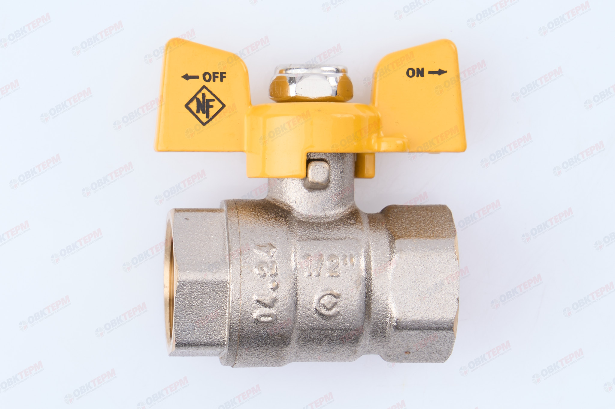 Кран шаровый   NOLF Сlassic  ГАЗ     1/2" ВВ   бабочка   усиленный  (96 шт) - Изображение №1