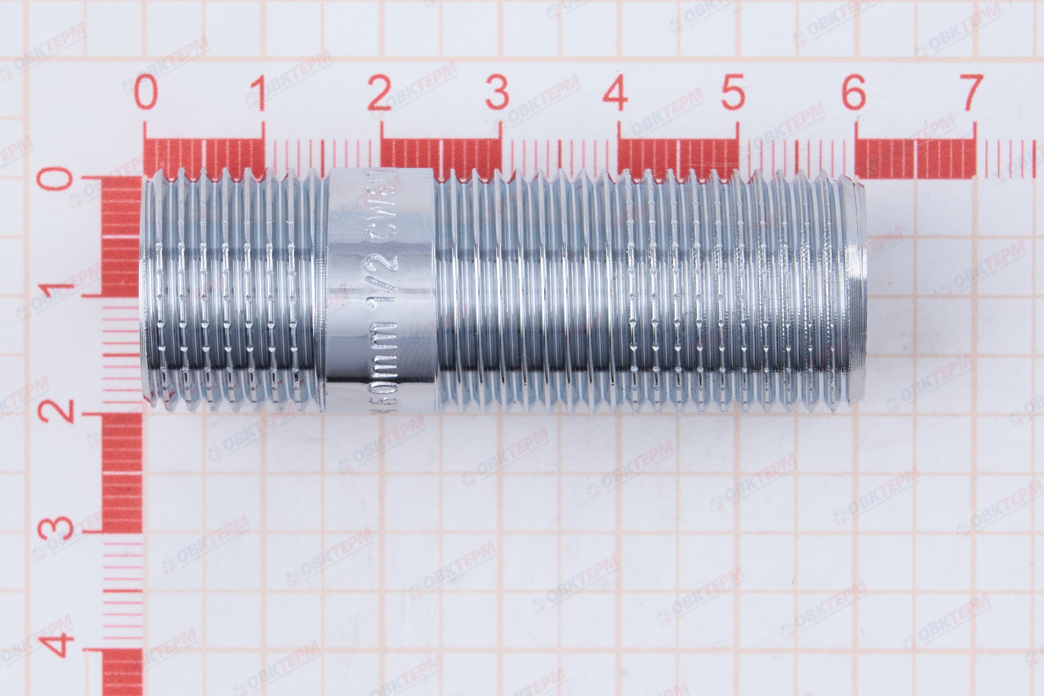 Сгон 1/2" ш/ш  60мм   Хром  TIM   (10шт/130ящ) - Изображение №5