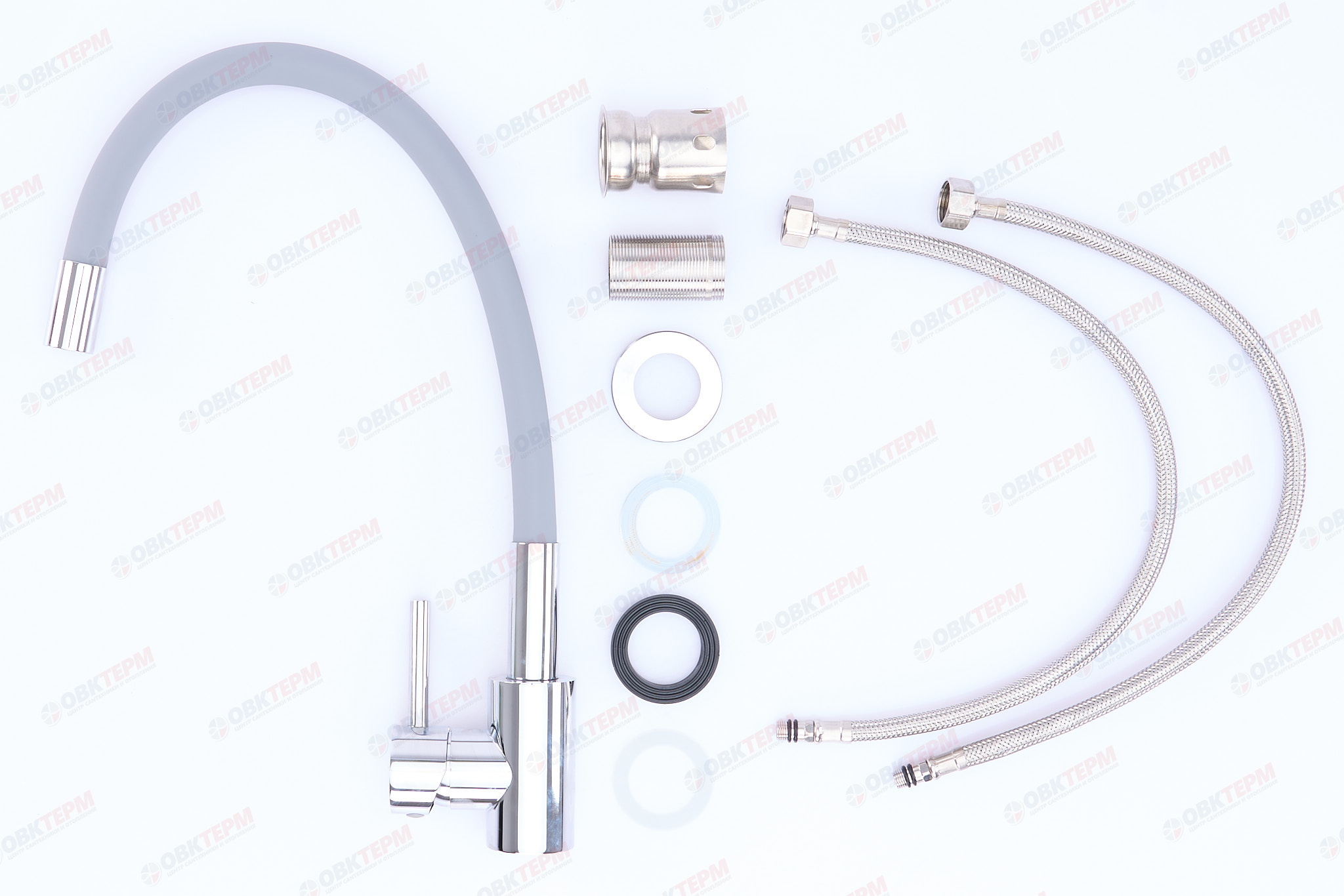 Смеситель д/кухни нерж/сталь REFLECTOR CHAMPION SUS-011 GRAY CHROME (10 шт/ящ) - миниатюра №2