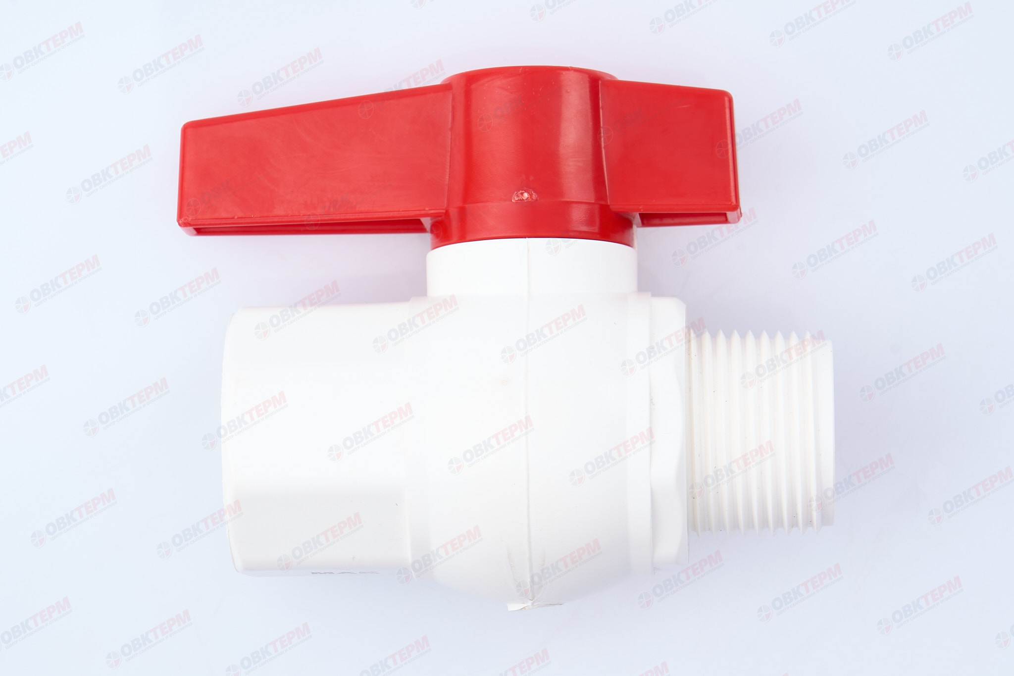 Кран  шаровый пластиковый   1" ВН (белый)    MAK   (1шт/100упак) - миниатюра №7