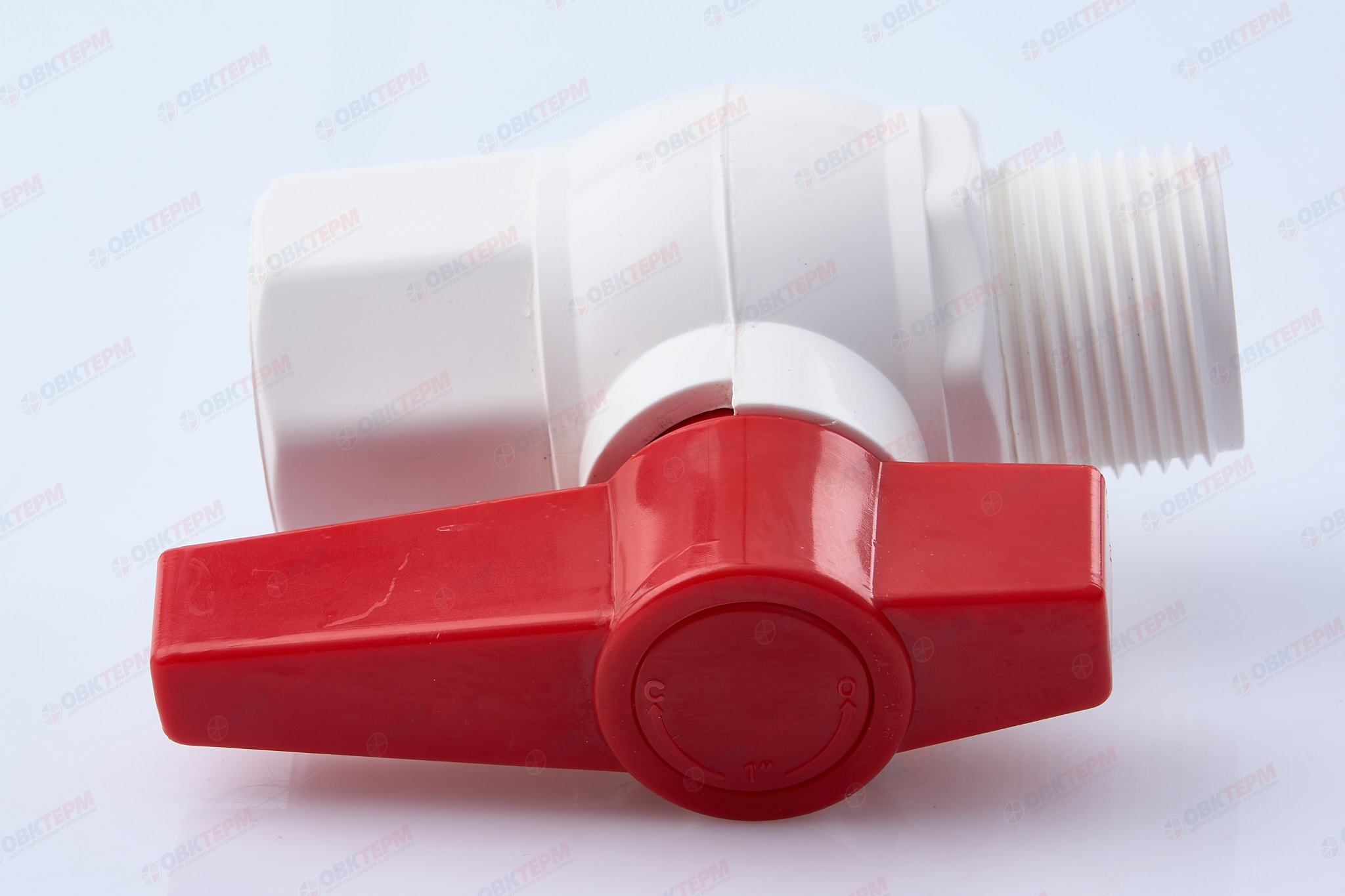 Кран  шаровый пластиковый   1" ВН (белый)    MAK   (1шт/100упак) - миниатюра №9