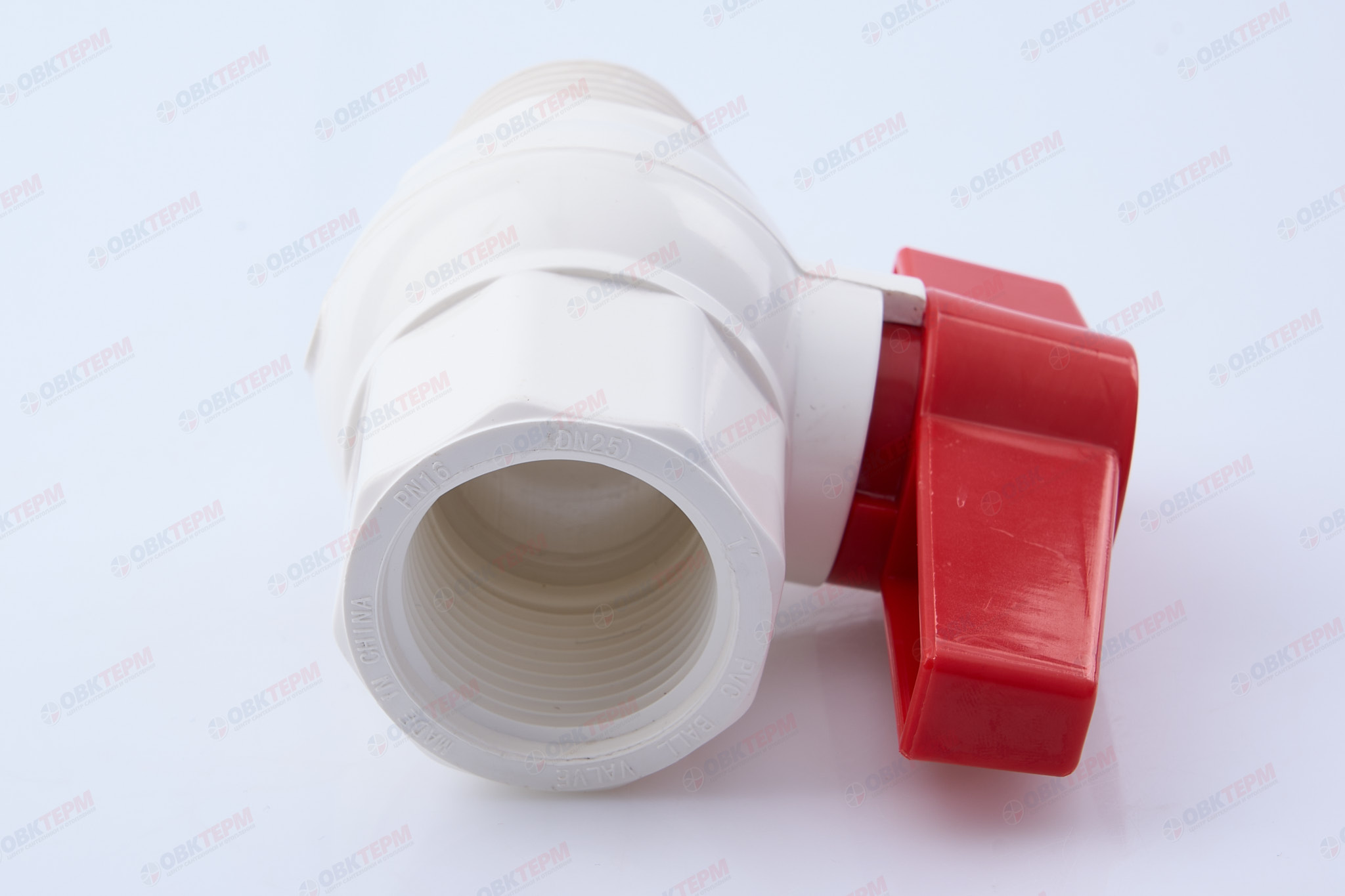 Кран  шаровый пластиковый   1" ВН (белый)    MAK   (1шт/100упак) - миниатюра №10