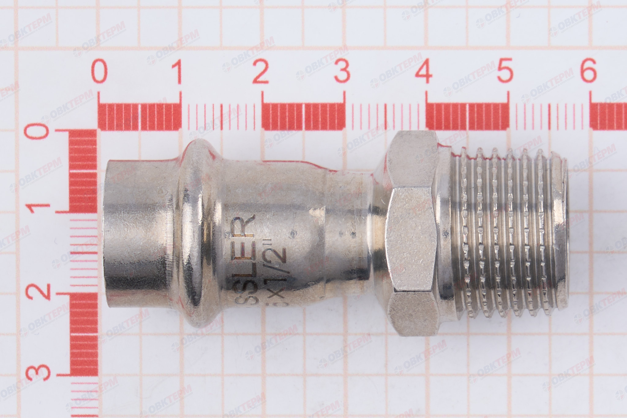 Муфта пресс из нерж.ст.  15 х 1/2"Н   TIM  (220/5) - Изображение №5