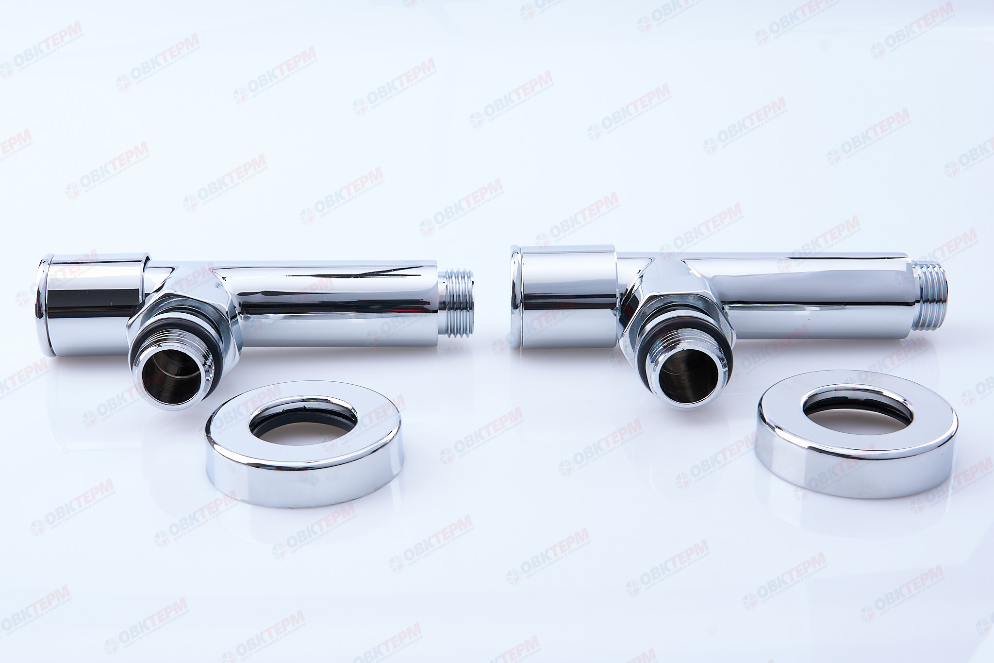 Кран  вентильный  с американкой   TIM  1/2"Н - 1/2"Н  хром, угловой   (1пара/20ящ) - Изображение №4