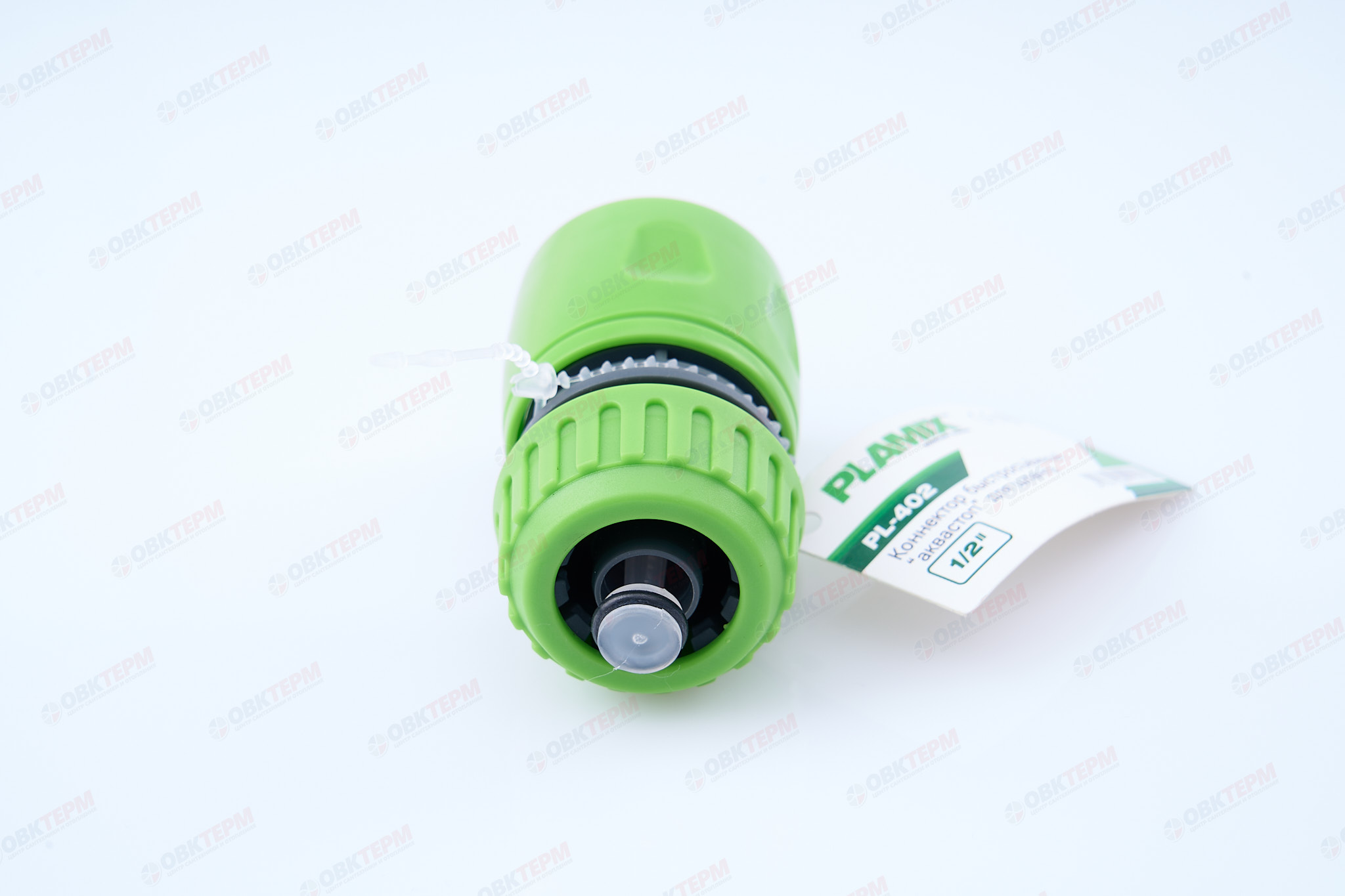 Коннектор быстросъёмный "аквастоп"  1/2" (ABS) (240/60шт)  PLAMIX PL-402 - Изображение №4