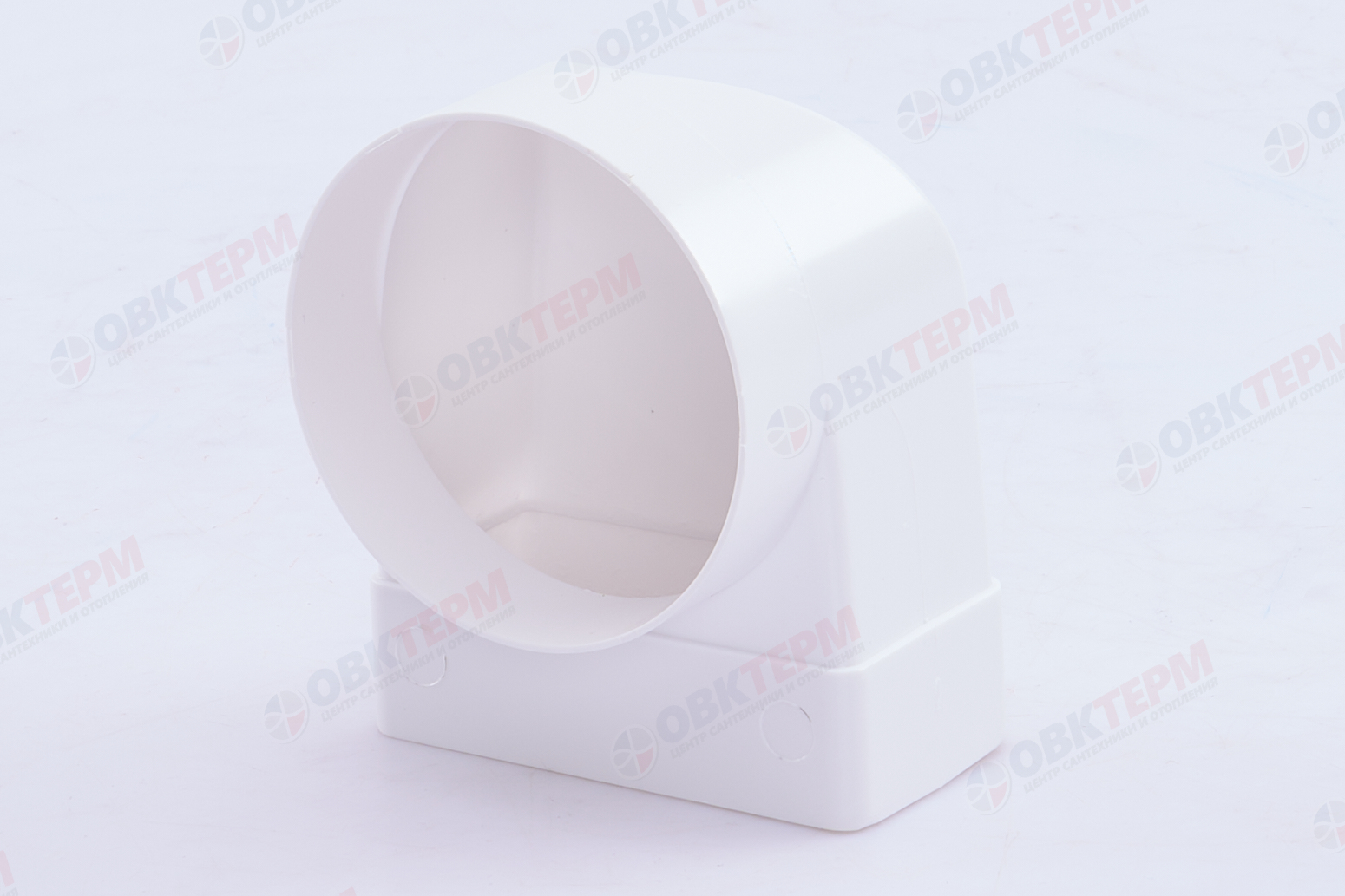 Соединитель угловой плоского канала 55*110 с круглым d 100 мм (48шт/уп) Эвент - миниатюра №6