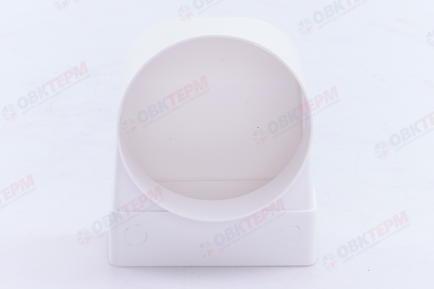 Соединитель угловой плоского канала 55*110 с круглым d 100 мм (48шт/уп) Эвент - миниатюра №7