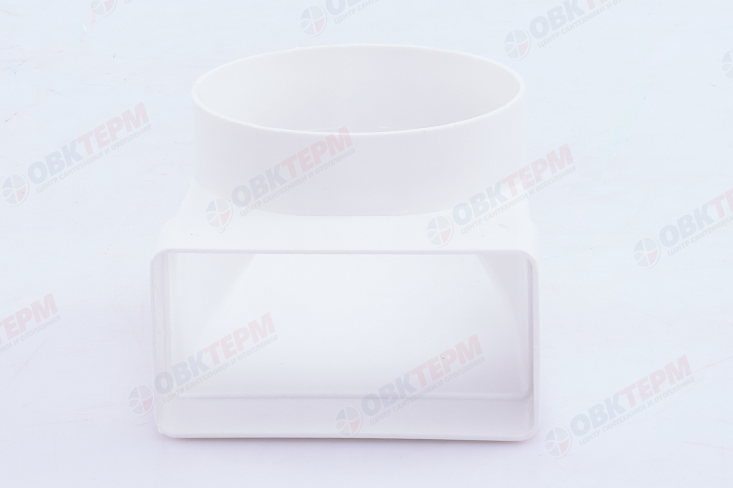 Соединитель угловой плоского канала 55*110 с круглым d 100 мм (48шт/уп) Эвент - миниатюра №10