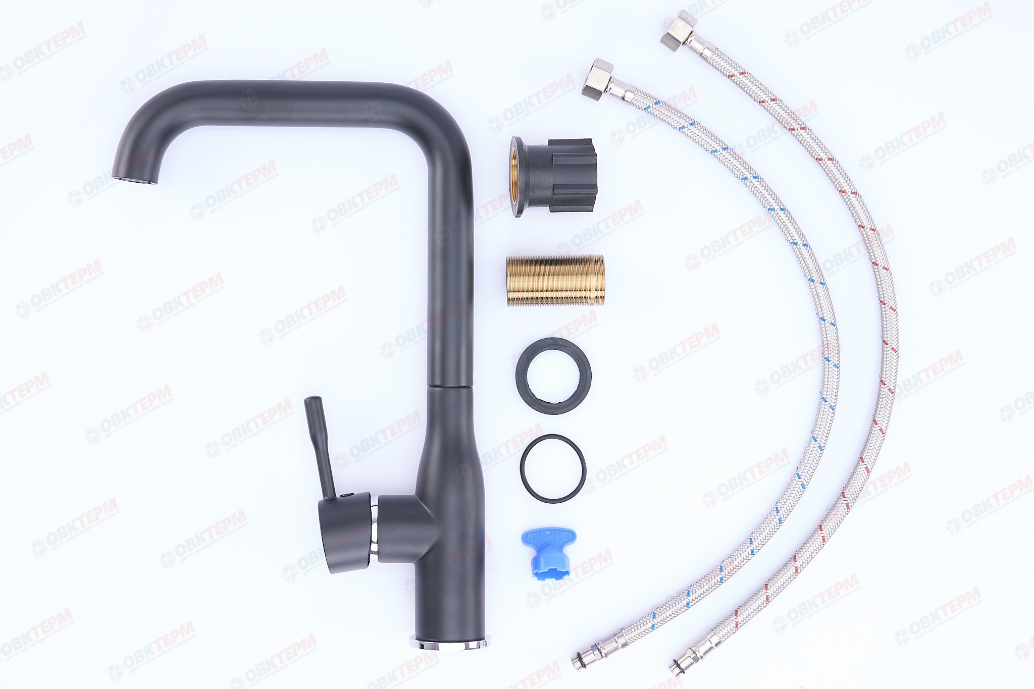 Смеситель д/кухни ZERIX MAYA-011 BLACK (LR4698B) Ø35 черный (10 шт/ящ) - миниатюра №4