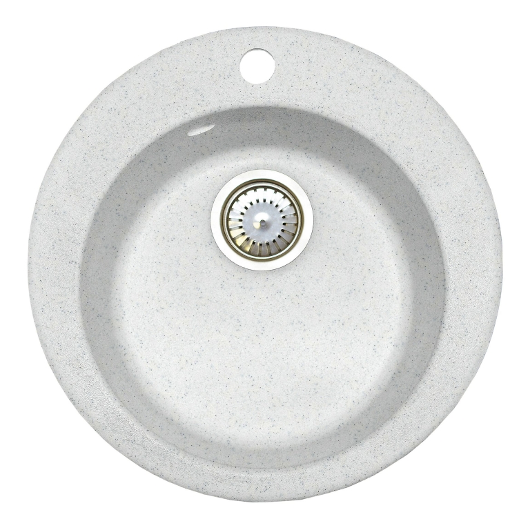 Мойка круглая 520*200мм Hiekka  Alumiini GRANMILL  26 алюминий - изображение №1