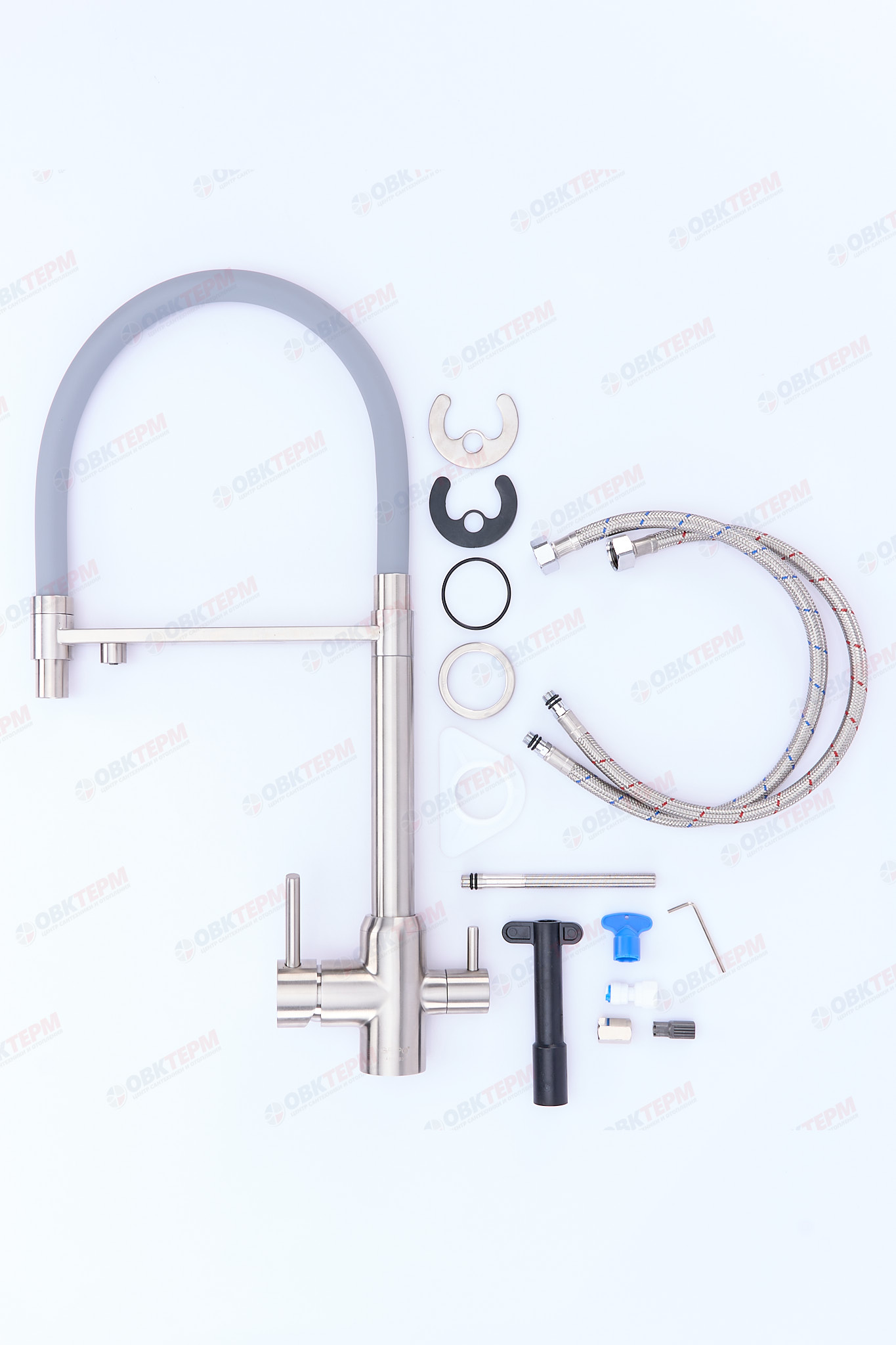 Смеситель д/кухни под ФИЛЬТР GAPPO G4399-5 нерж/сталь /сатин /35мм - миниатюра №3