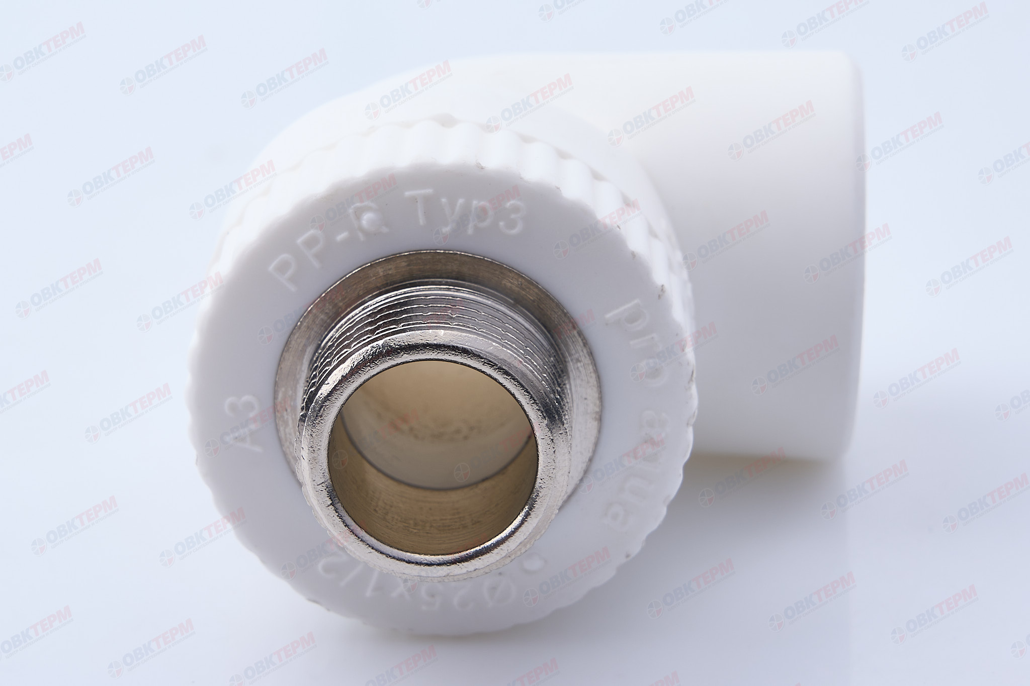 Угол с МРН  25 * 1/2"   БЕЛЫЙ   (PRO AQUA)      (100/10) - миниатюра №3