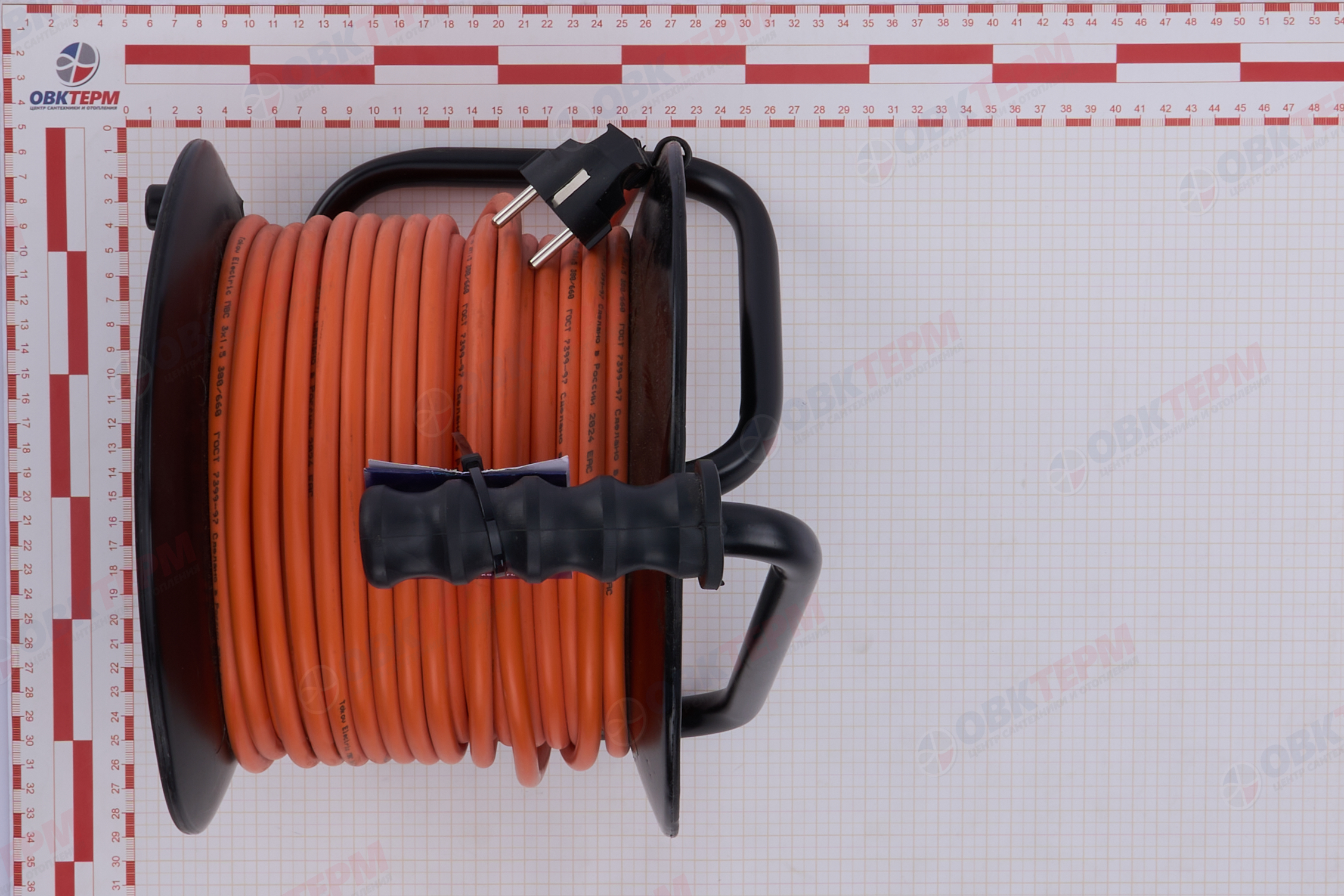 Удлинитель на катушке 4х30м с заземл. 16А IP20 3х1.5 TOKOV ELECTRIC TKE-SK30-15-Z - миниатюра №6