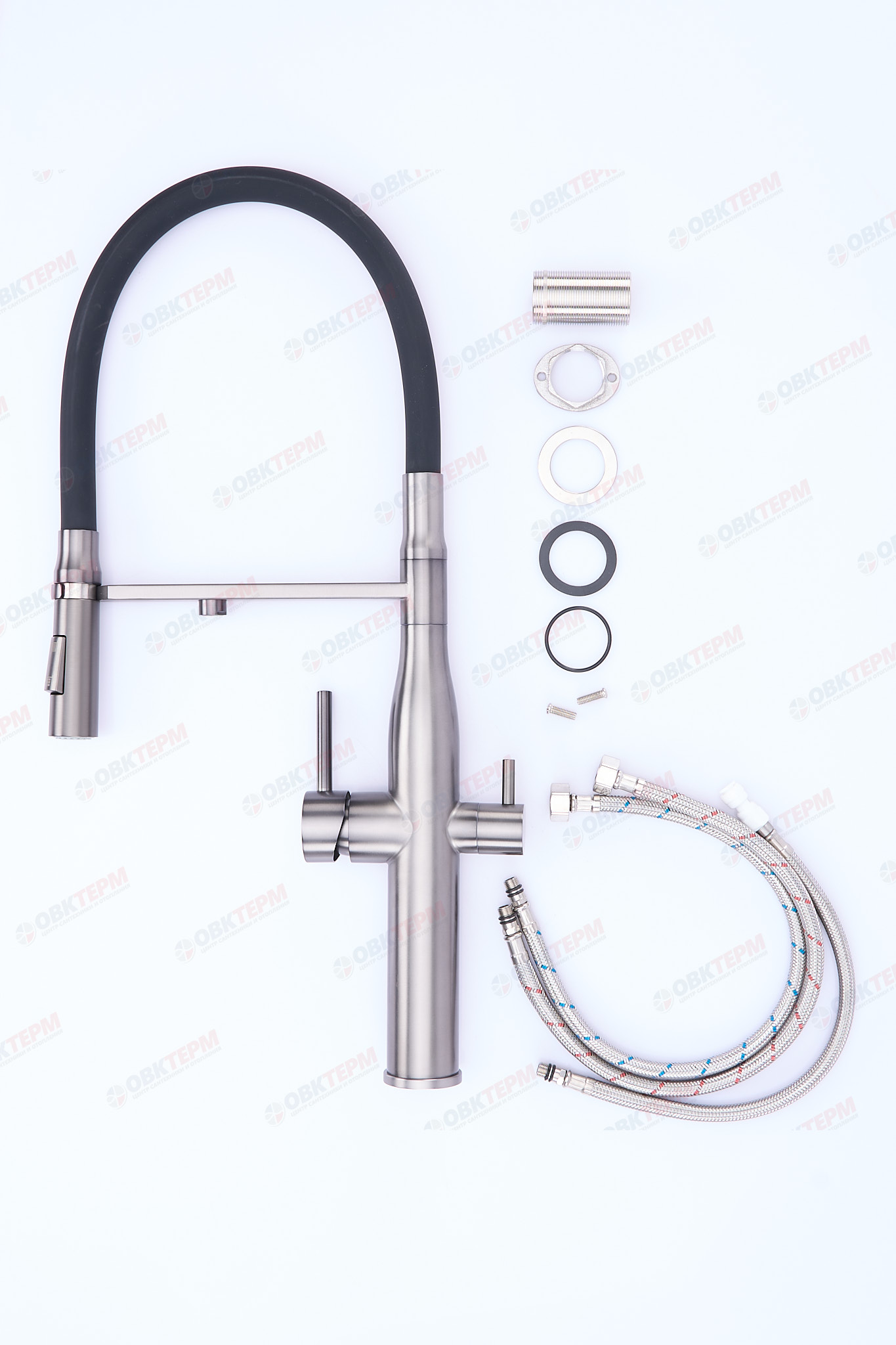 Смеситель д/кухни под ФИЛЬТР MIXXUS VTM-021 GRAPHITE REFL.BLACK нерж/сталь (10 шт/ящ) - миниатюра №3