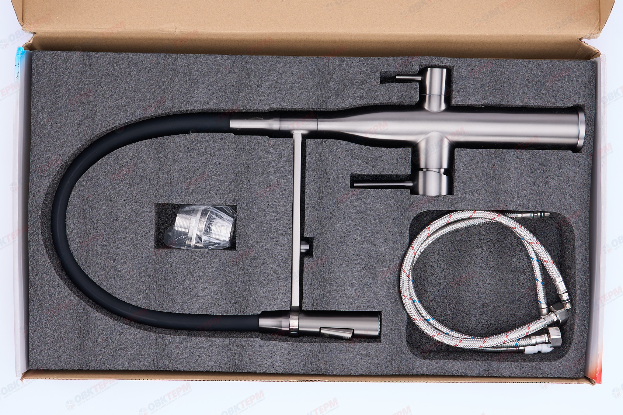 Смеситель д/кухни под ФИЛЬТР MIXXUS VTM-021 GRAPHITE REFL.BLACK нерж/сталь (10 шт/ящ) - миниатюра №5