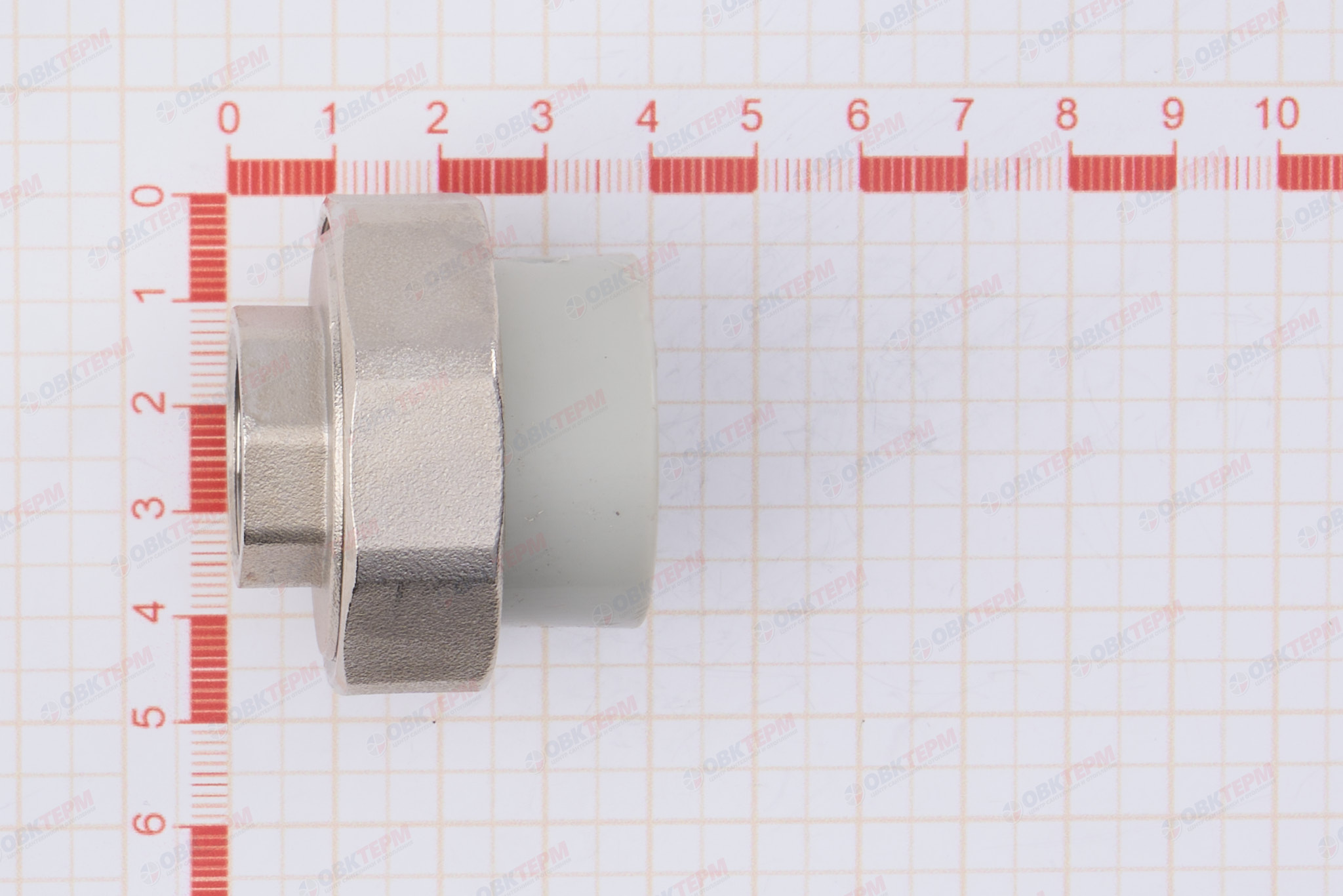 Разборное соединение   25 * 1/2" в   СЕРОЕ   (PRO AQUA)    (60/10) - миниатюра №6